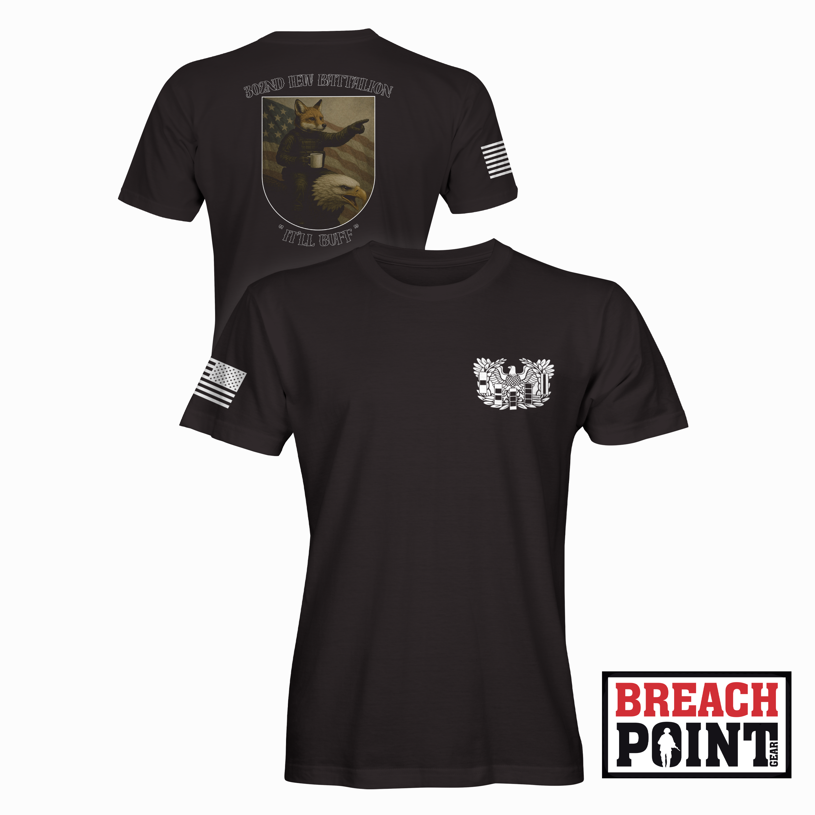 "WARRANT OFFICERS" 302nd Intelligence and Electronic Warefare Battalion - T-Shirt (B90-2)