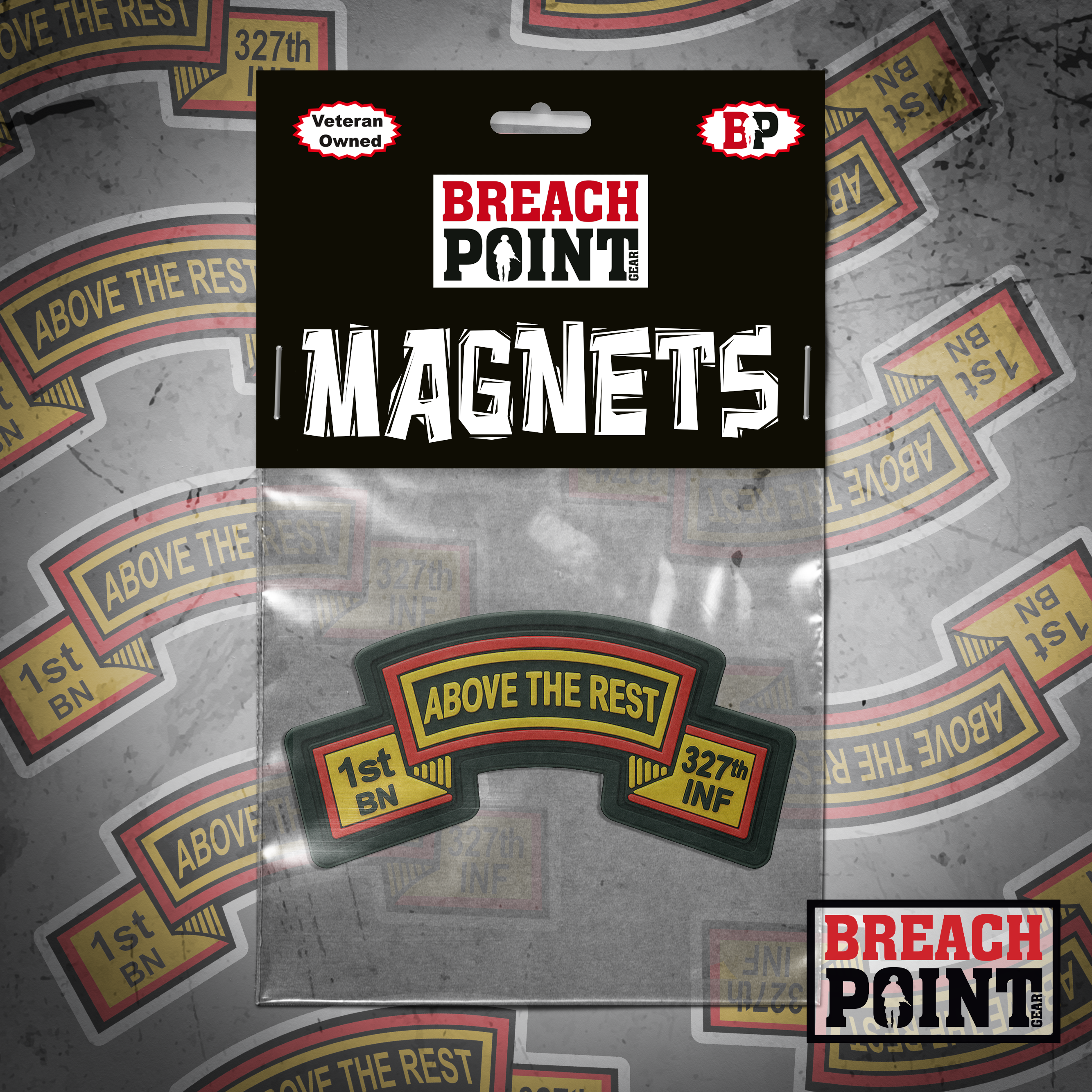 "BULLDOGS" 1-327th Infantry Regiment - Magnet