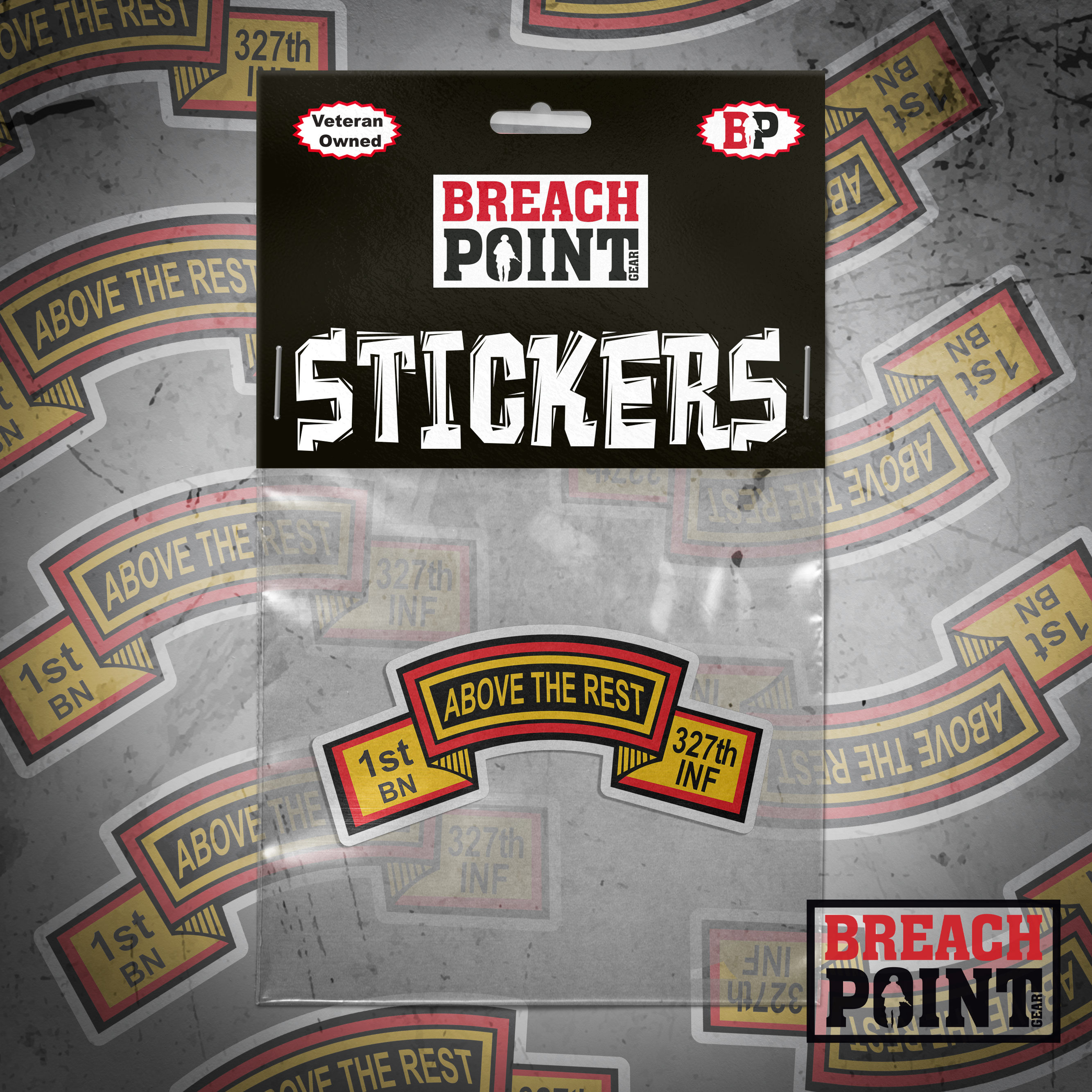 "BULLDOGS" 1-327th Infantry Regiment - Sticker