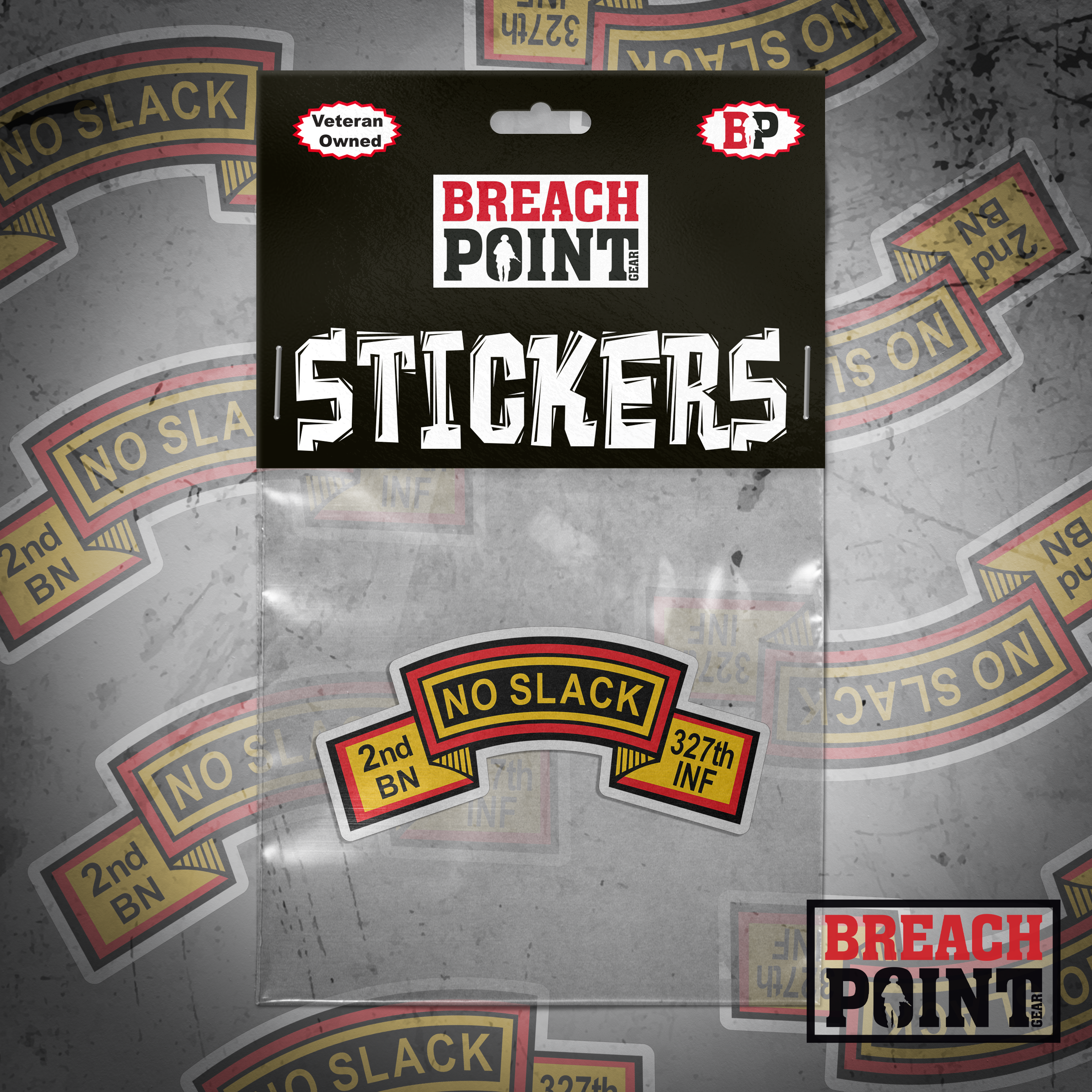 "NO SLACK" 2-327th Infantry Regiment - Sticker