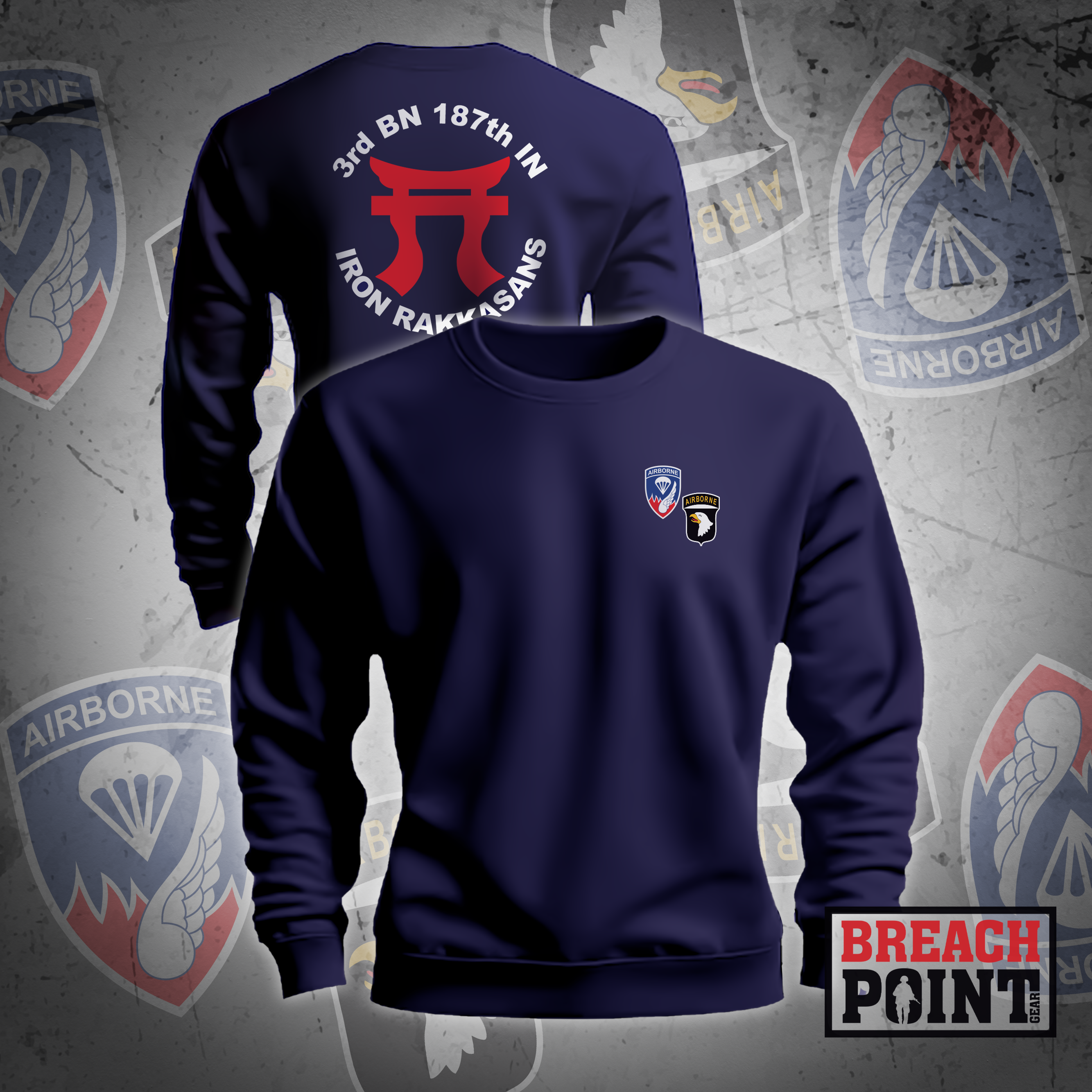 "IRON RAKKASANS" 3-187 Infantry Regiment - Sweatshirt