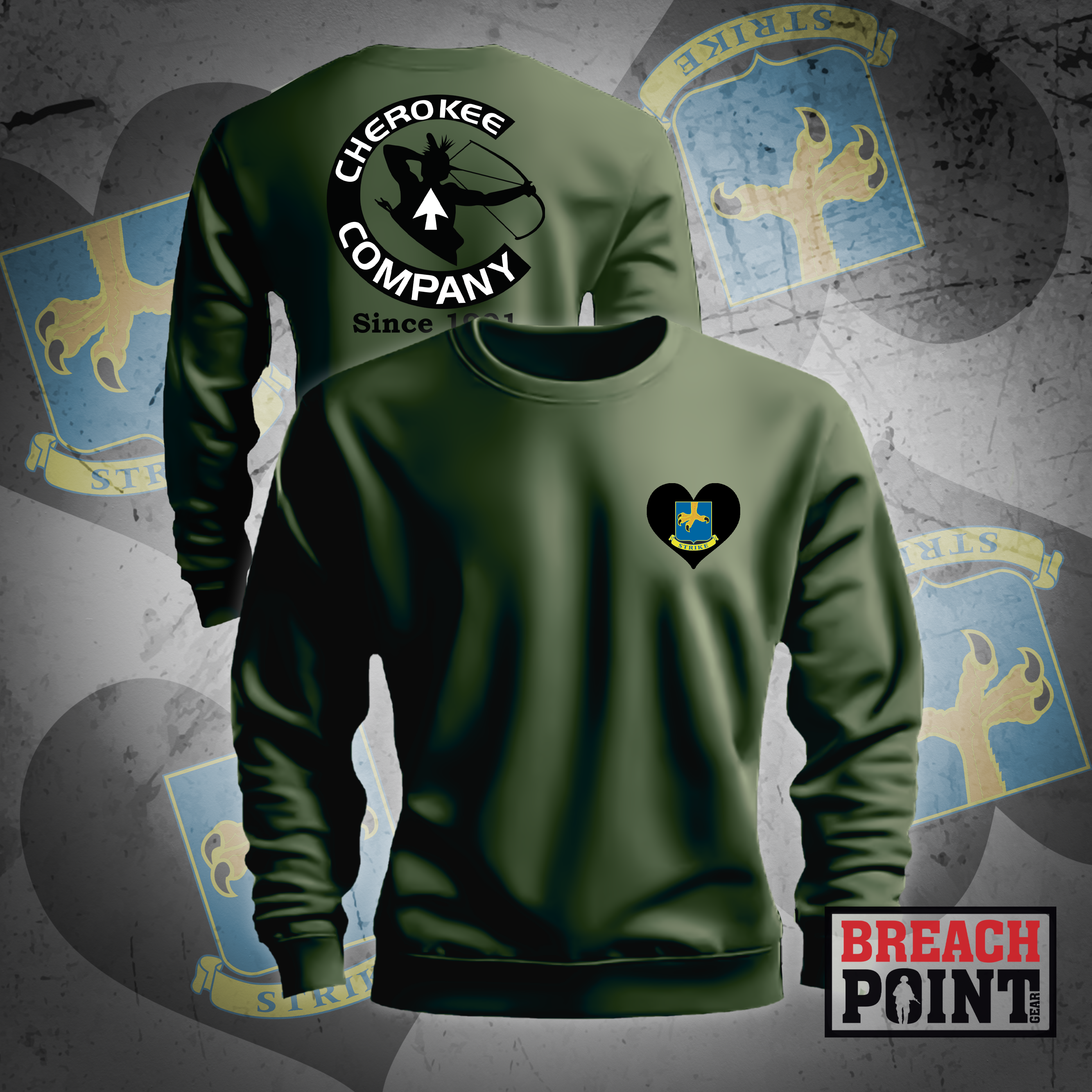 "CHEROKEE" C/1-26th Infantry Regiment - Sweatshirt 2