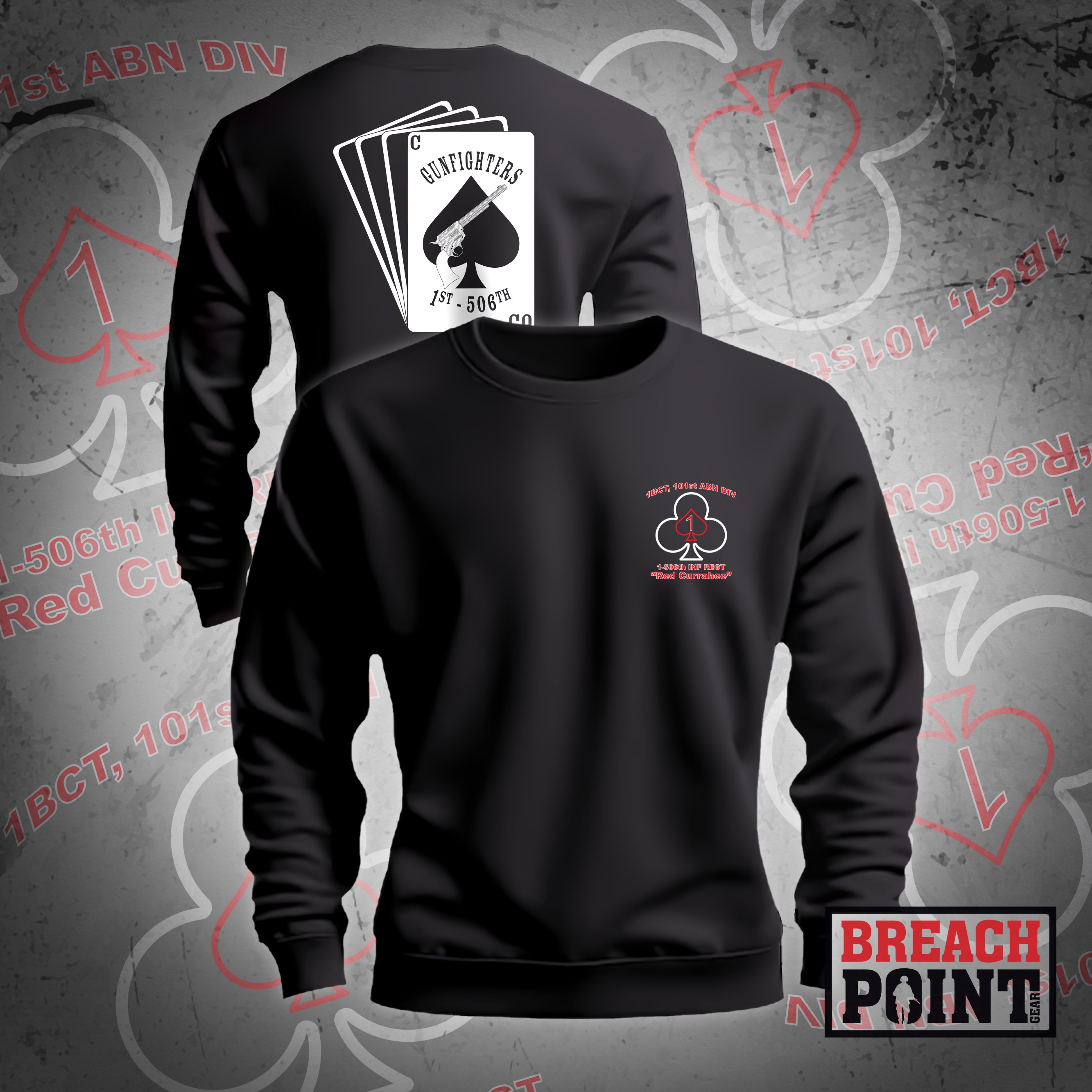 "GUNFIGHTERS" C/1-506th Infantry Regiment - Sweatshirt