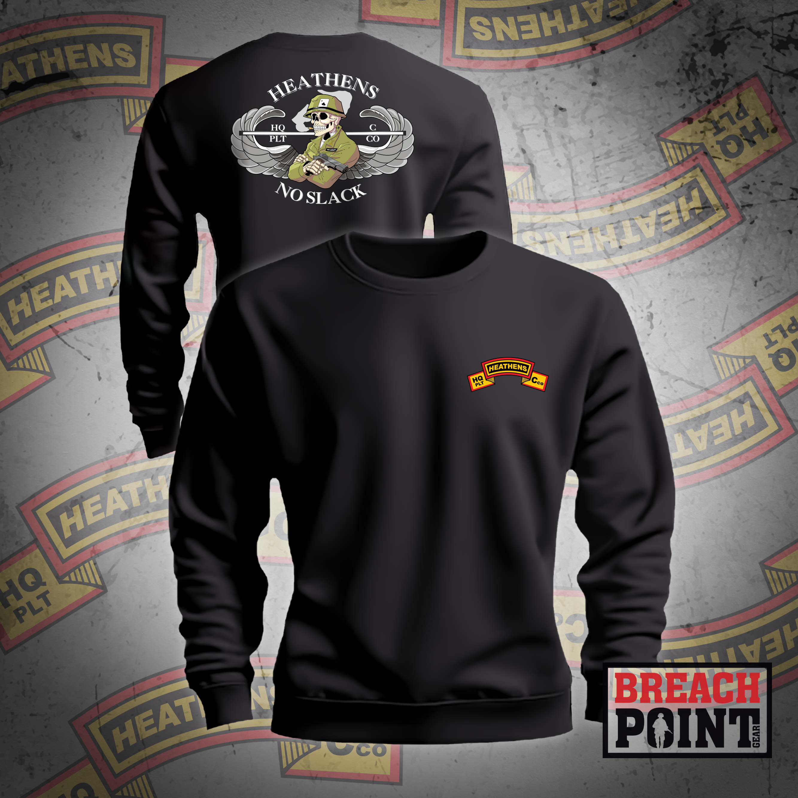 "HEATHENS" HQ/C/2-327th Infantry Regiment - Sweatshirt