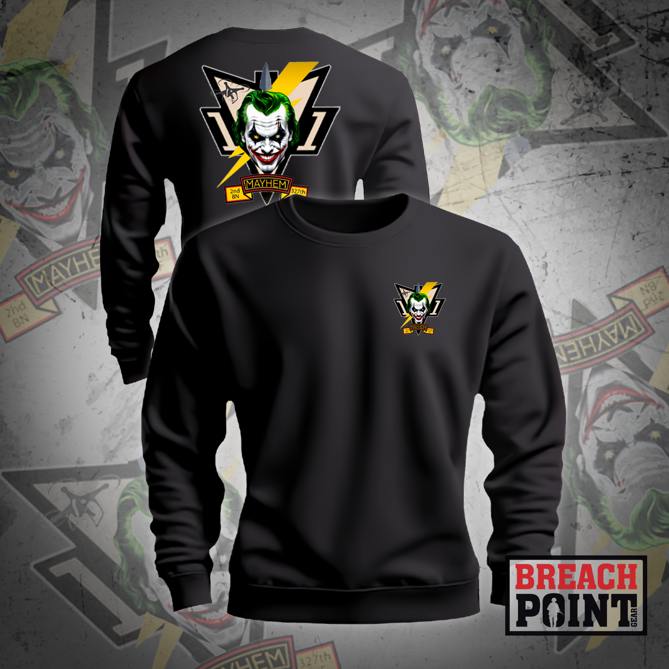 "MAYHEM" Multi-Purpose Company/2-327th Infantry Regiment - Sweatshirt (1)