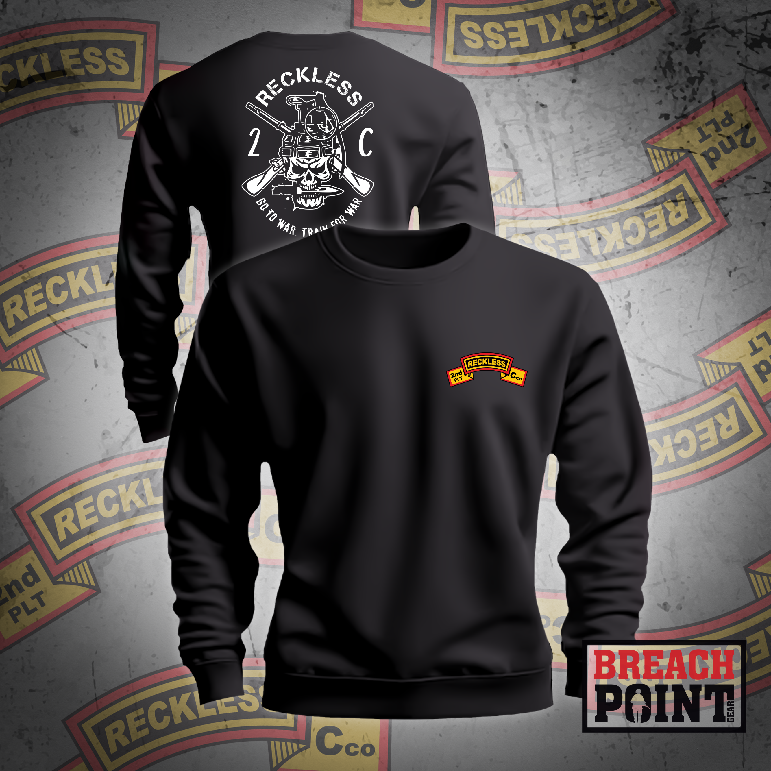 "RECKLESS" 2/C/2-327th Infantry Battalion - Sweatshirt