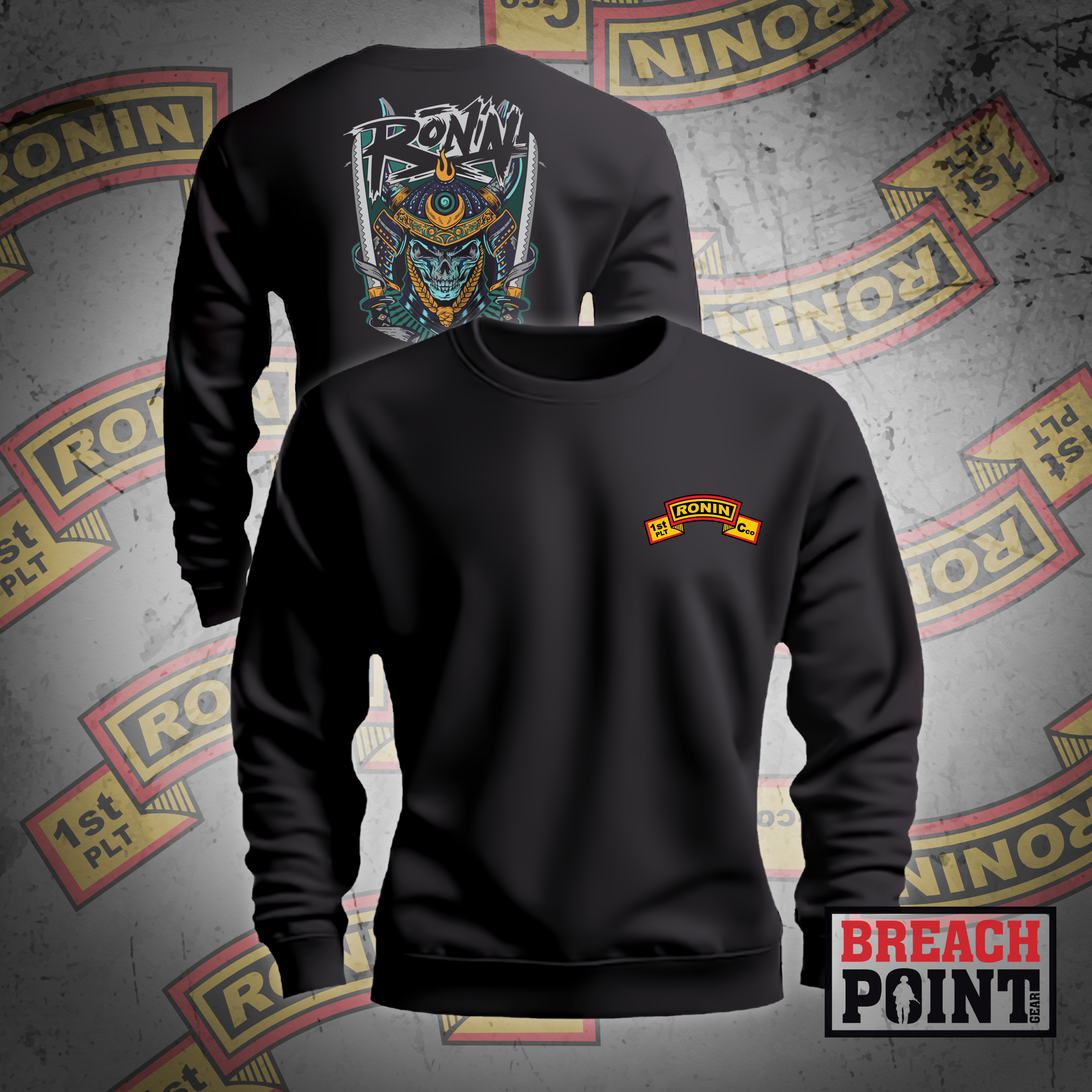 "RONIN" 1/C/2-327th Infantry Regiment - Sweatshirt