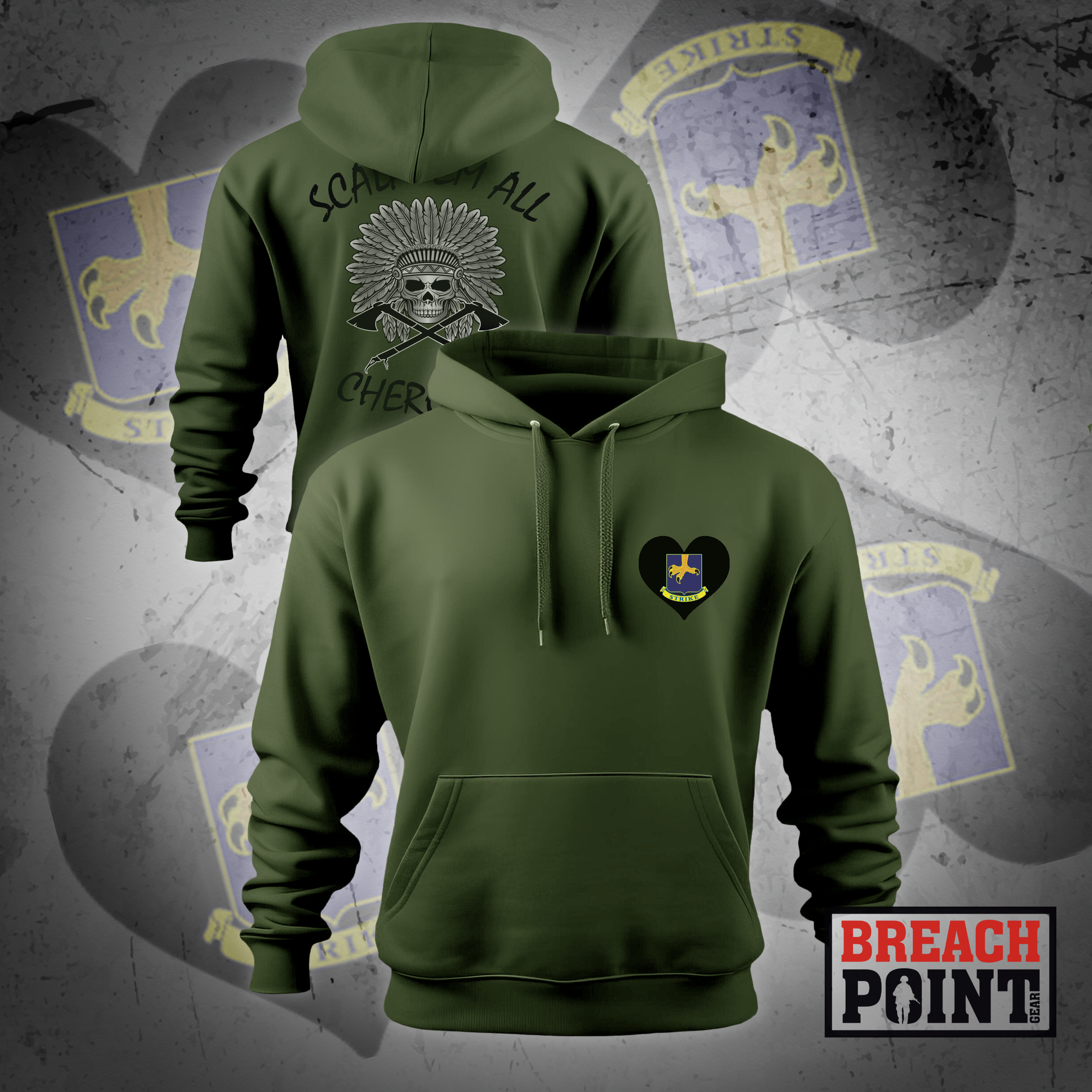 "CHEROKEE" C/1-26th Infantry Regiment - Hoodie