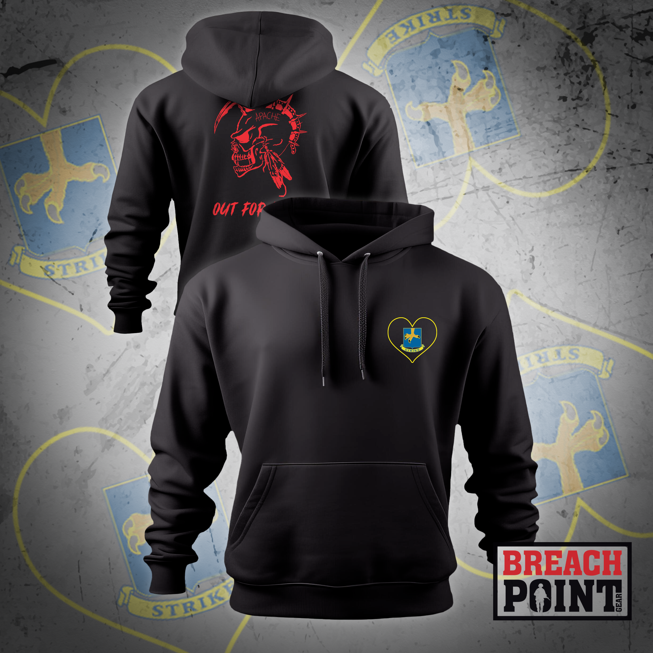 "APACHE" A/1-26th Infantry Regiment - Hoodie