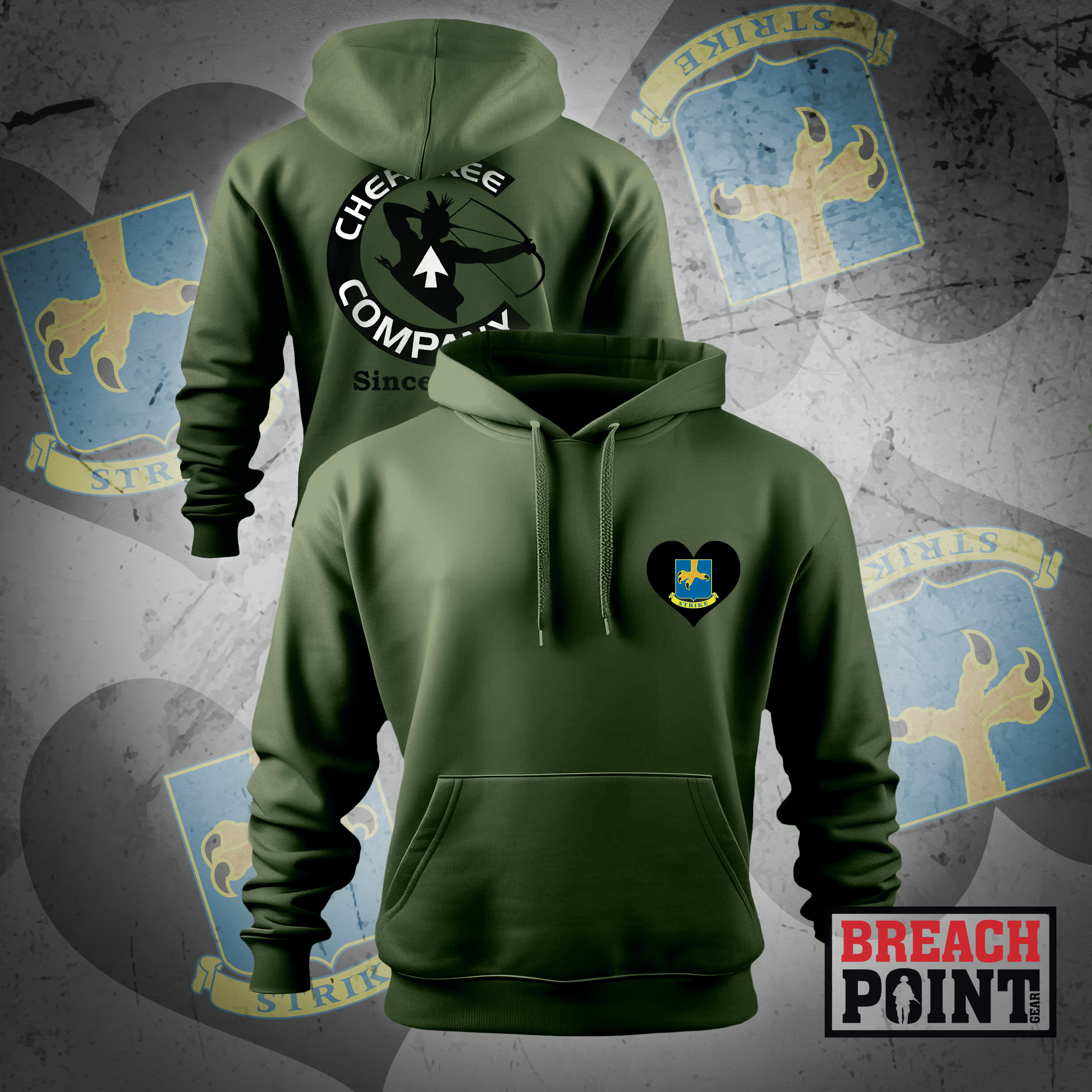 "CHEROKEE" C/1-26th Infantry Regiment - Hoodie 2