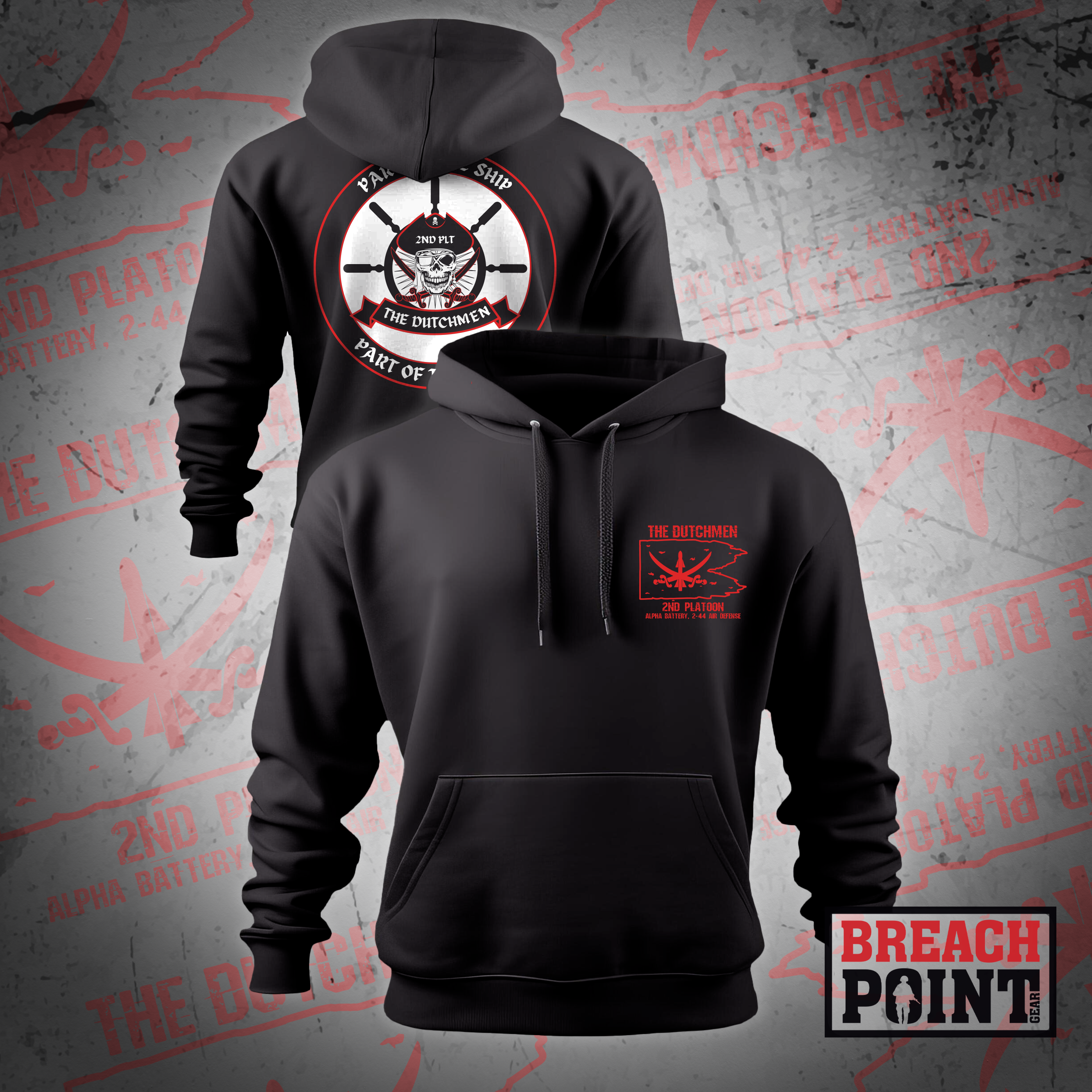 "DUTCHMEN" 2/A/44th Air Defense Artillery - Hoodie