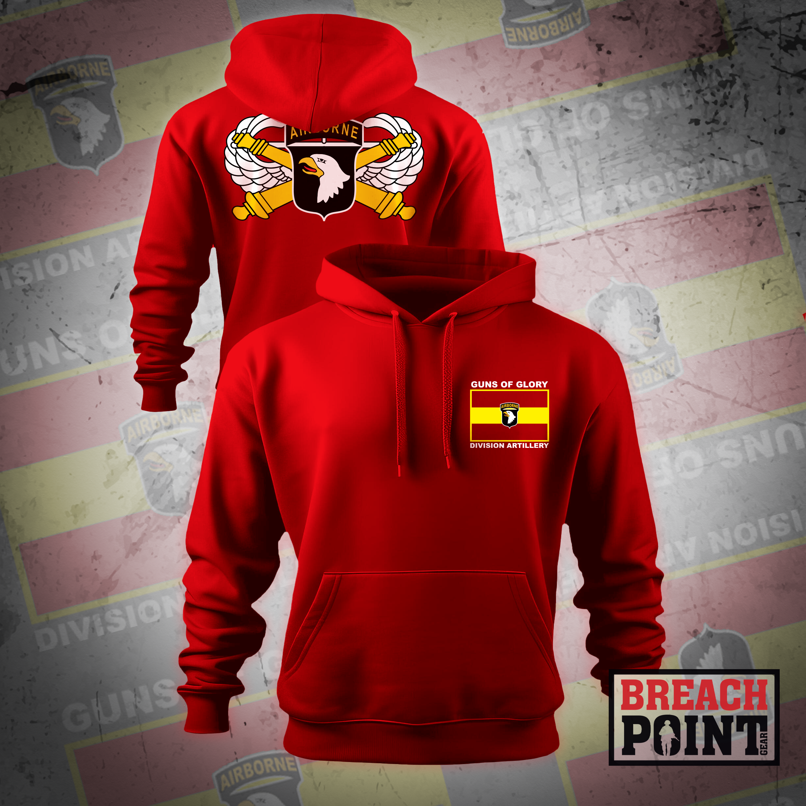 "GUNS OF GLORY" 101st Airborne Division Artillery - Hoodie