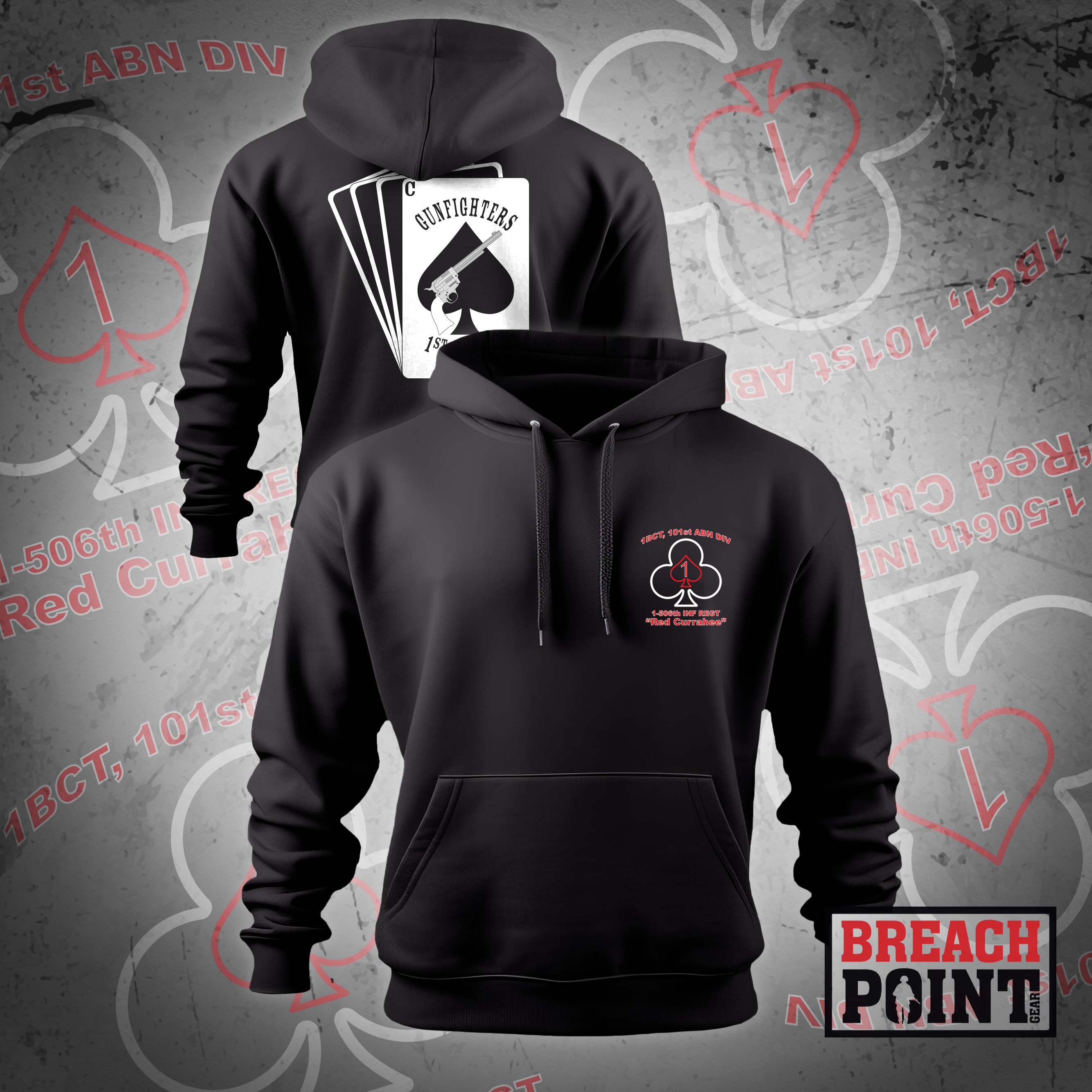 "GUNFIGHTERS" C/1-506th Infantry Regiment - Hoodie