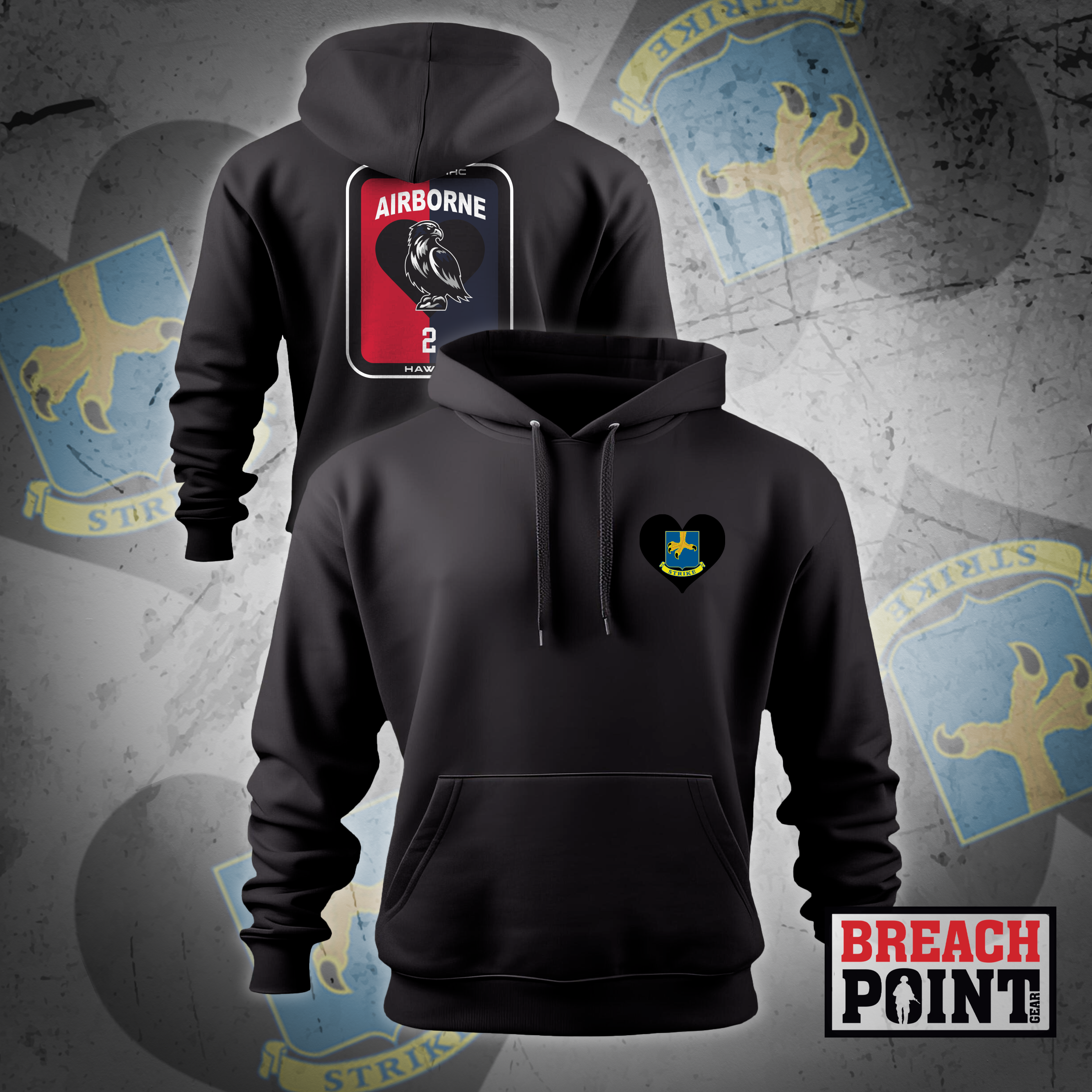 "HAWKS" HHC/2nd Mobile Brigade Combat Team - Hoodie