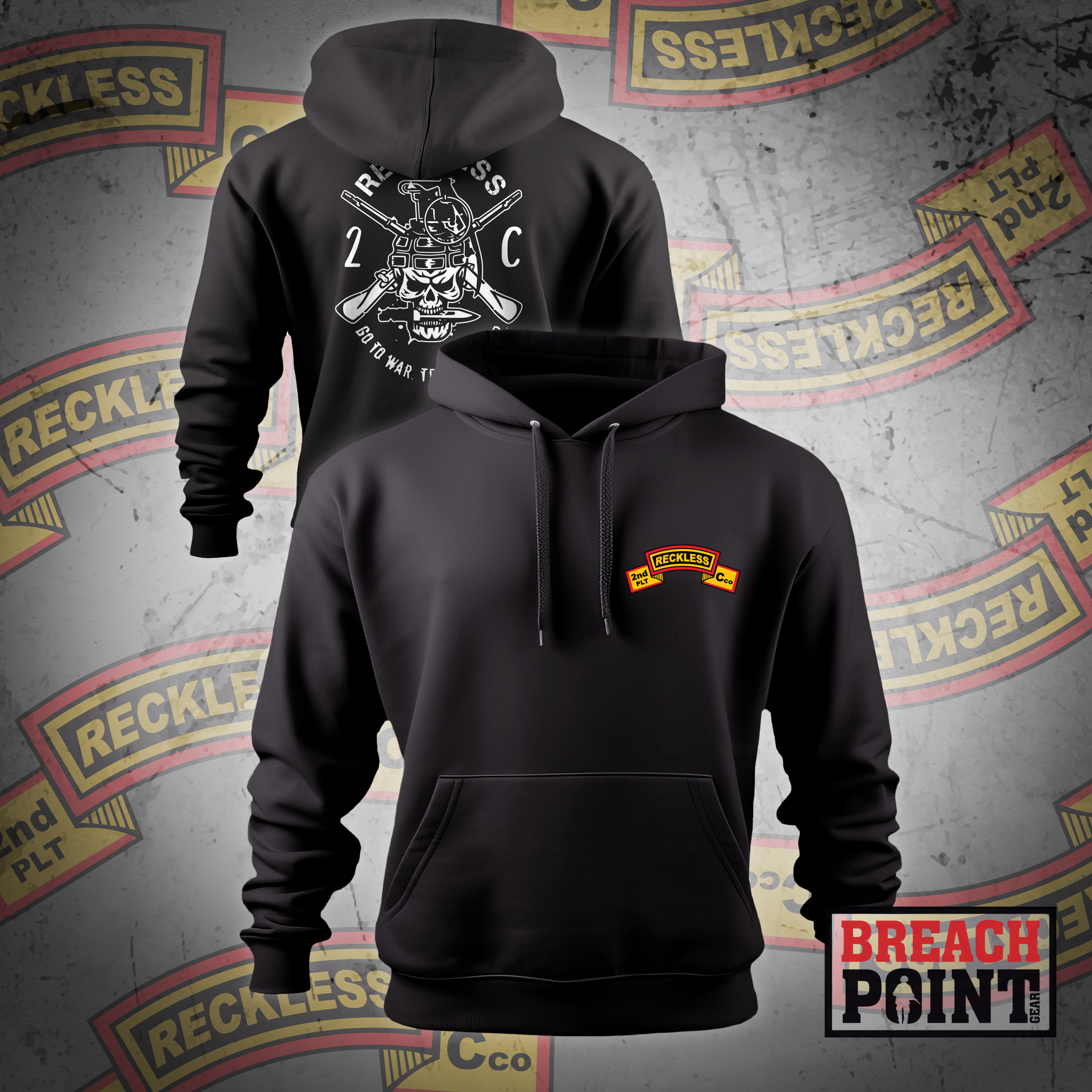 "RECKLESS" 2/C/2-327th Infantry Battalion - Hoodie