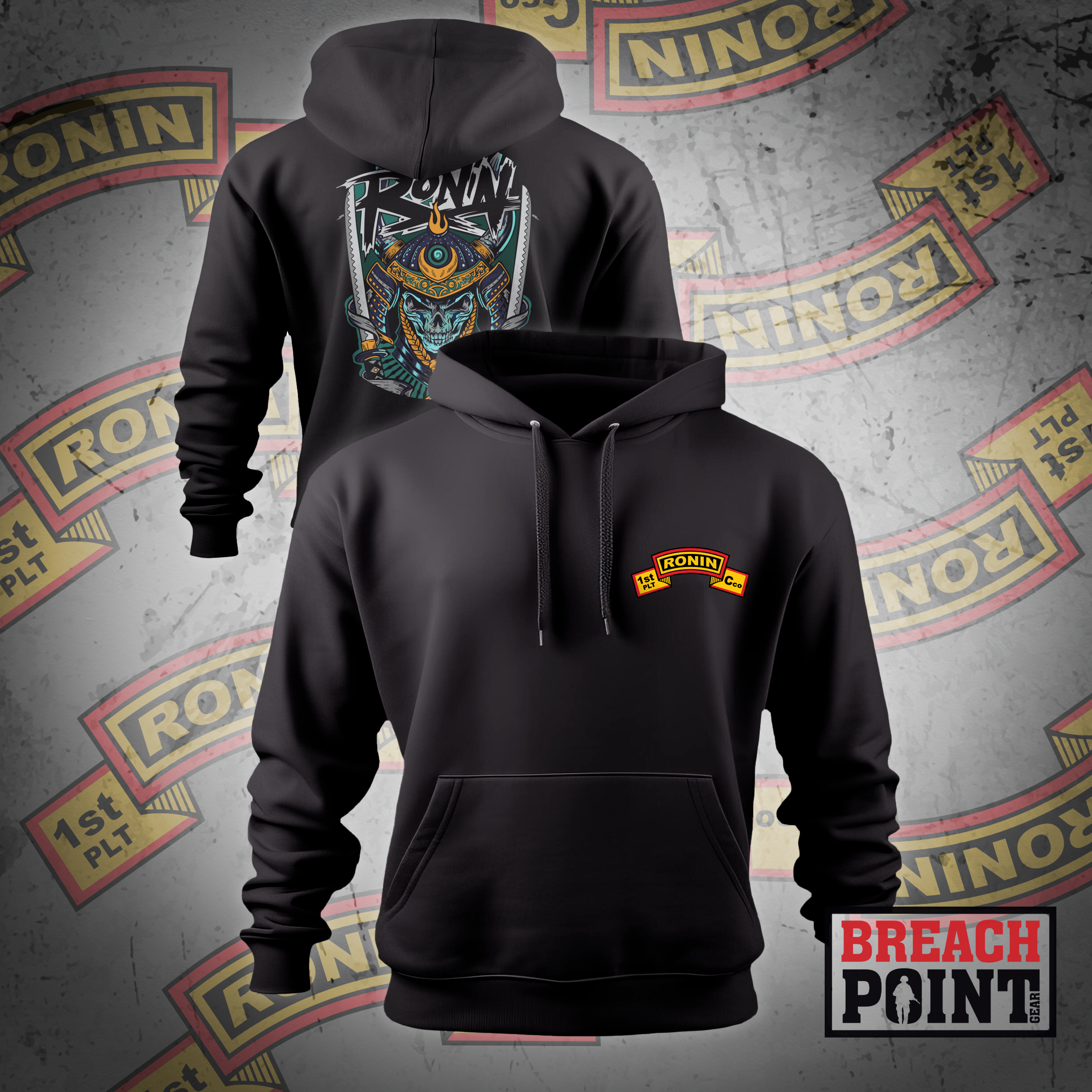 "RONIN" 1/C/2-327th Infantry Regiment - Hoodie