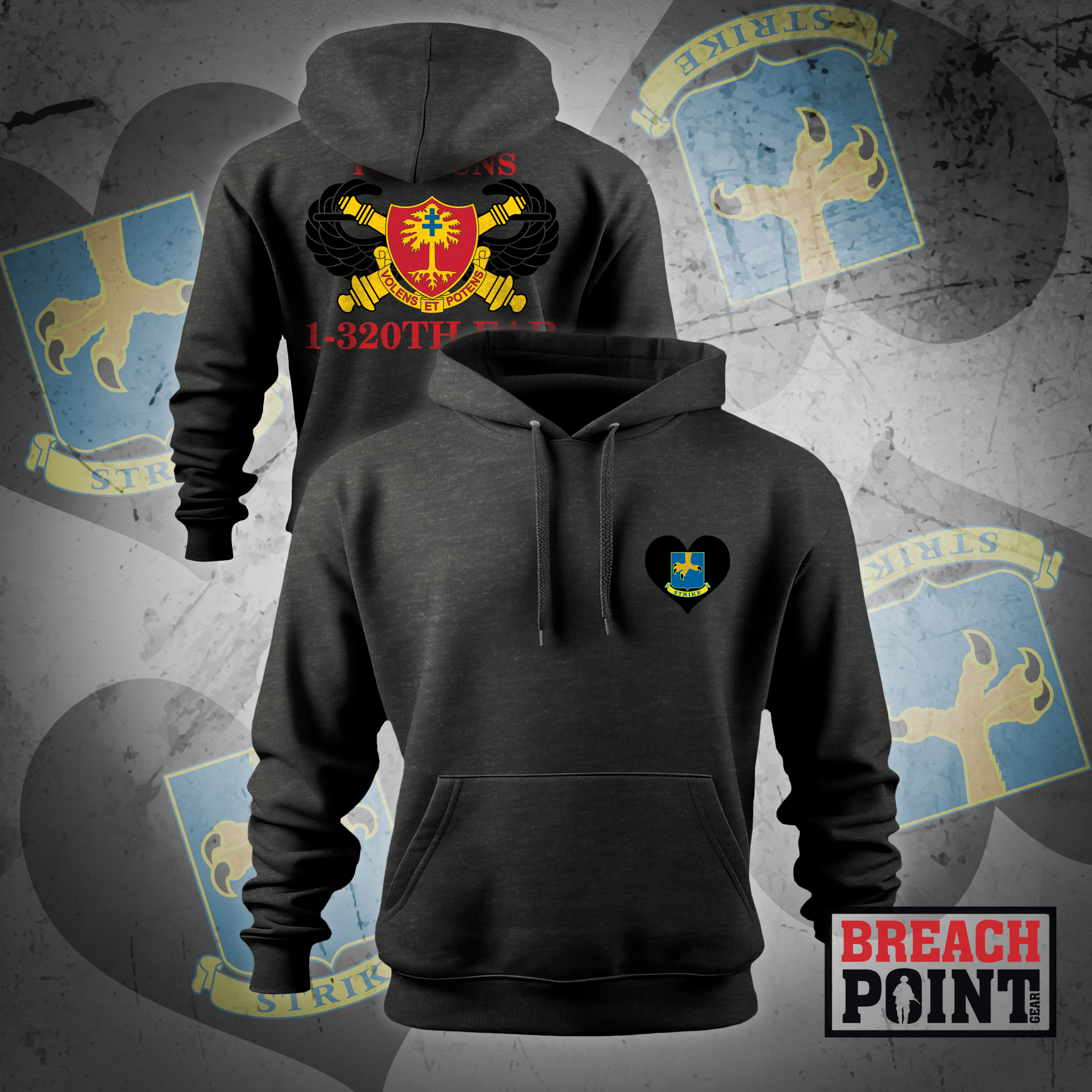 "TOP GUNS" 1-320th Field Artillery Regiment - Hoodie