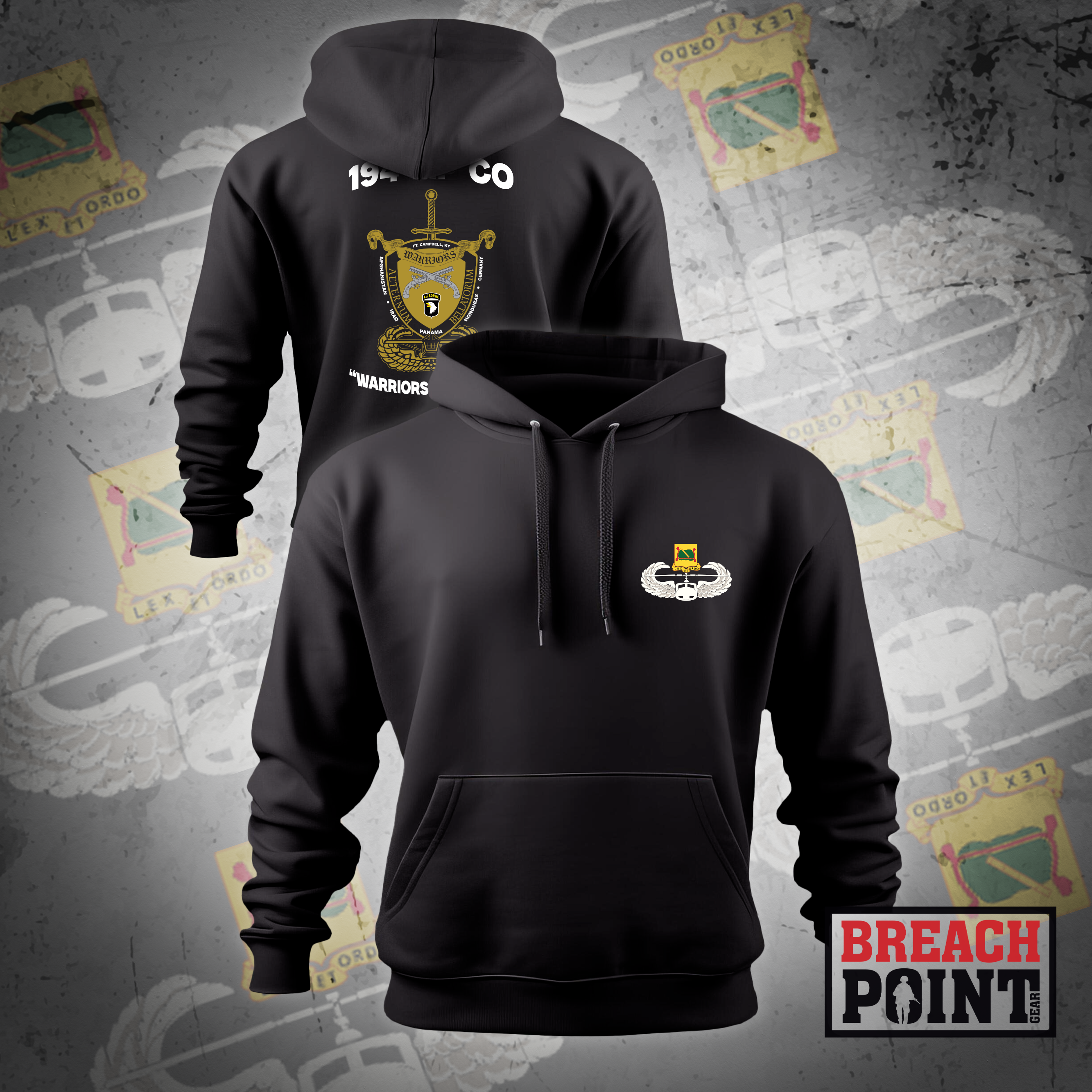 "WARRIORS" 194th Military Police Company - Hoodie (Color)