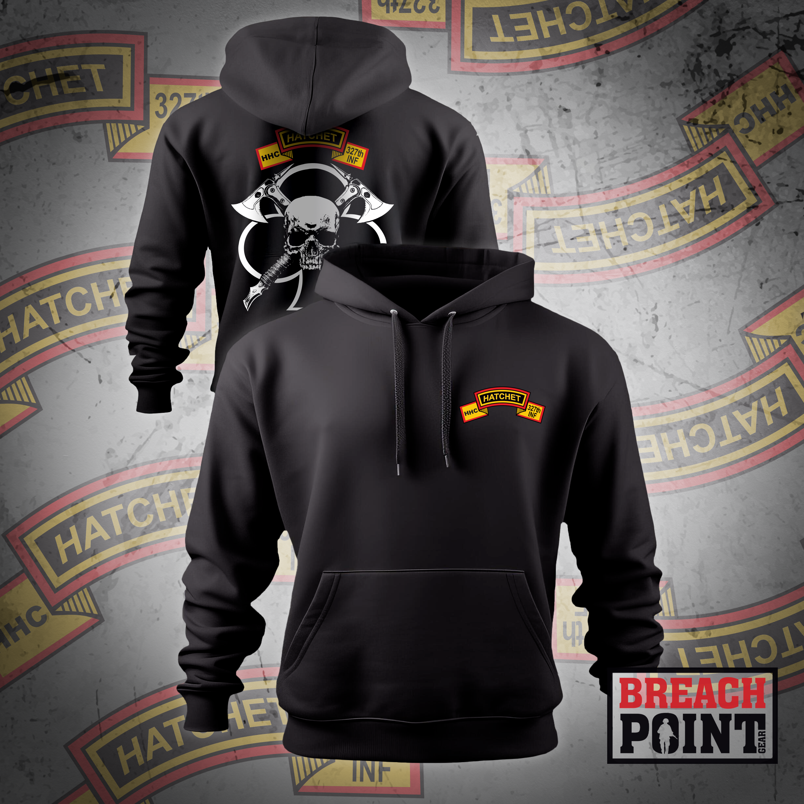 "HATCHET" HHC, 2-327th Infantry Regiment - Hoodie (1)