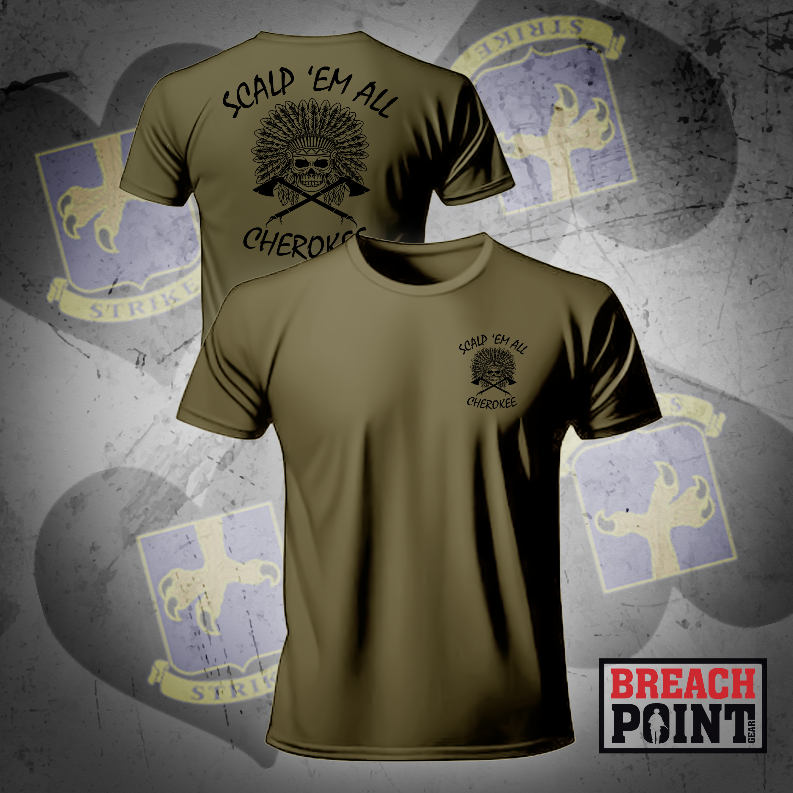 "CHEROKEE" C/1-26th Infantry Regiment - Military Tee