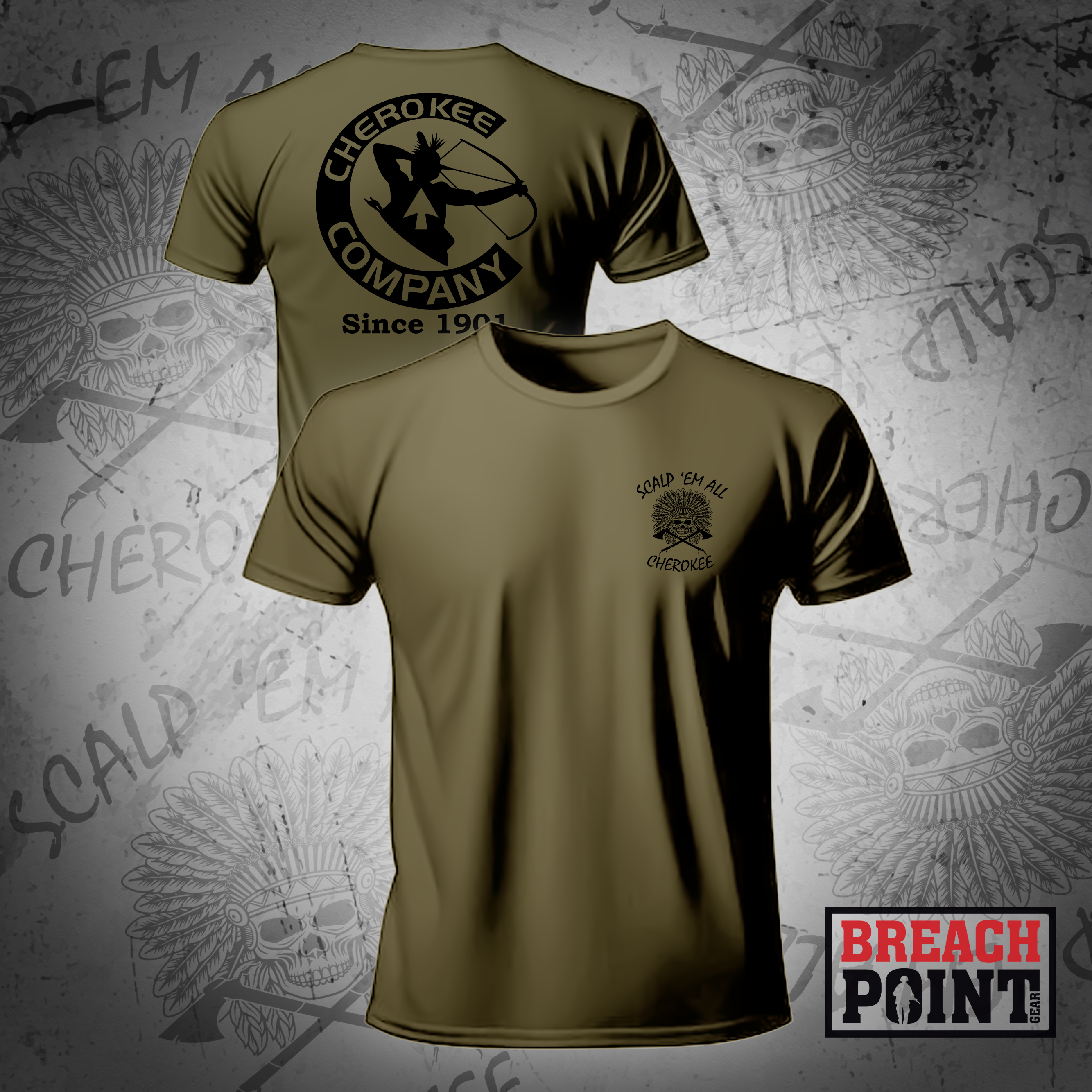 "CHEROKEE" C/1-26th Infantry Regiment - Military Tee 2