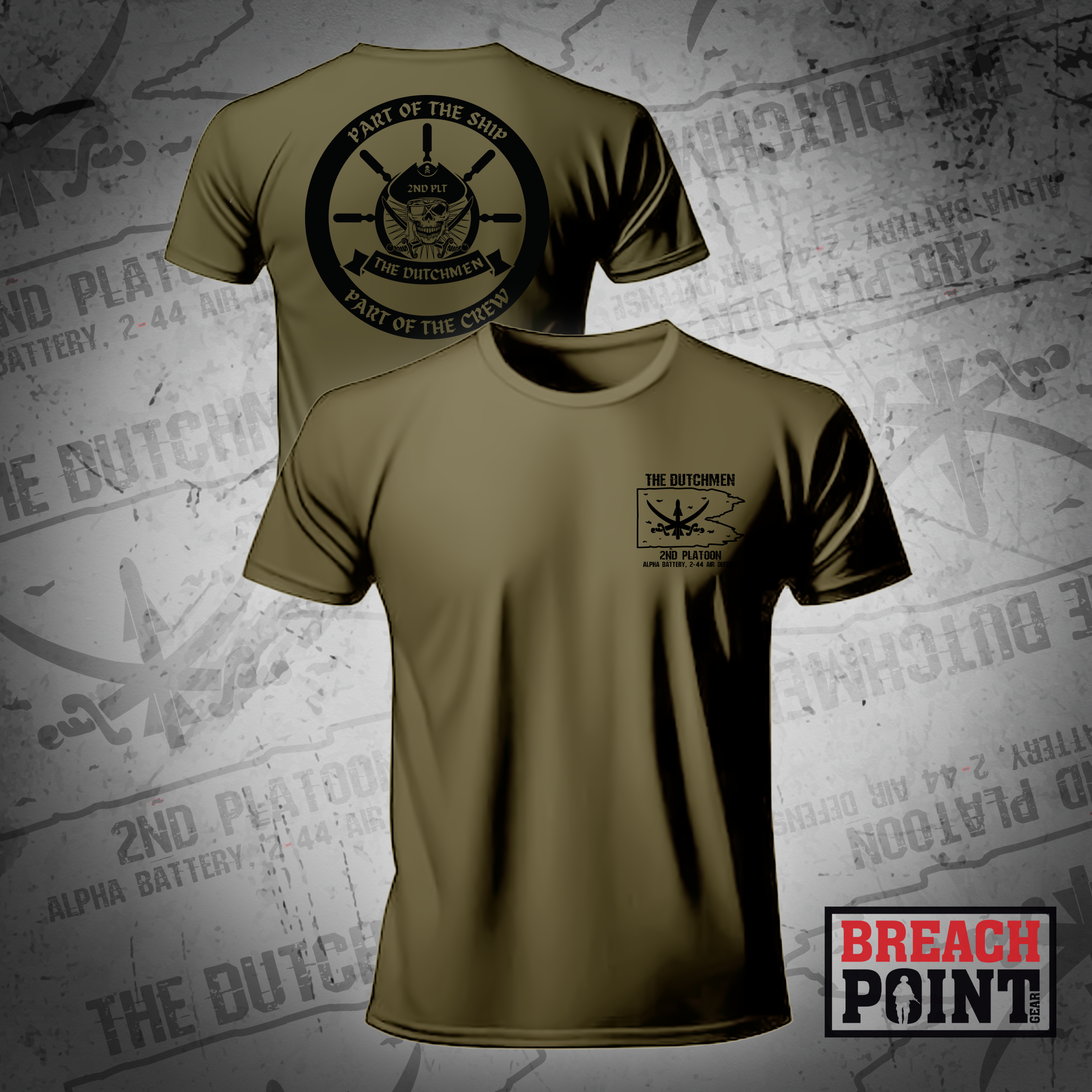 "DUTCHMEN" 2/A/44th Air Defense Artillery - Military Tee