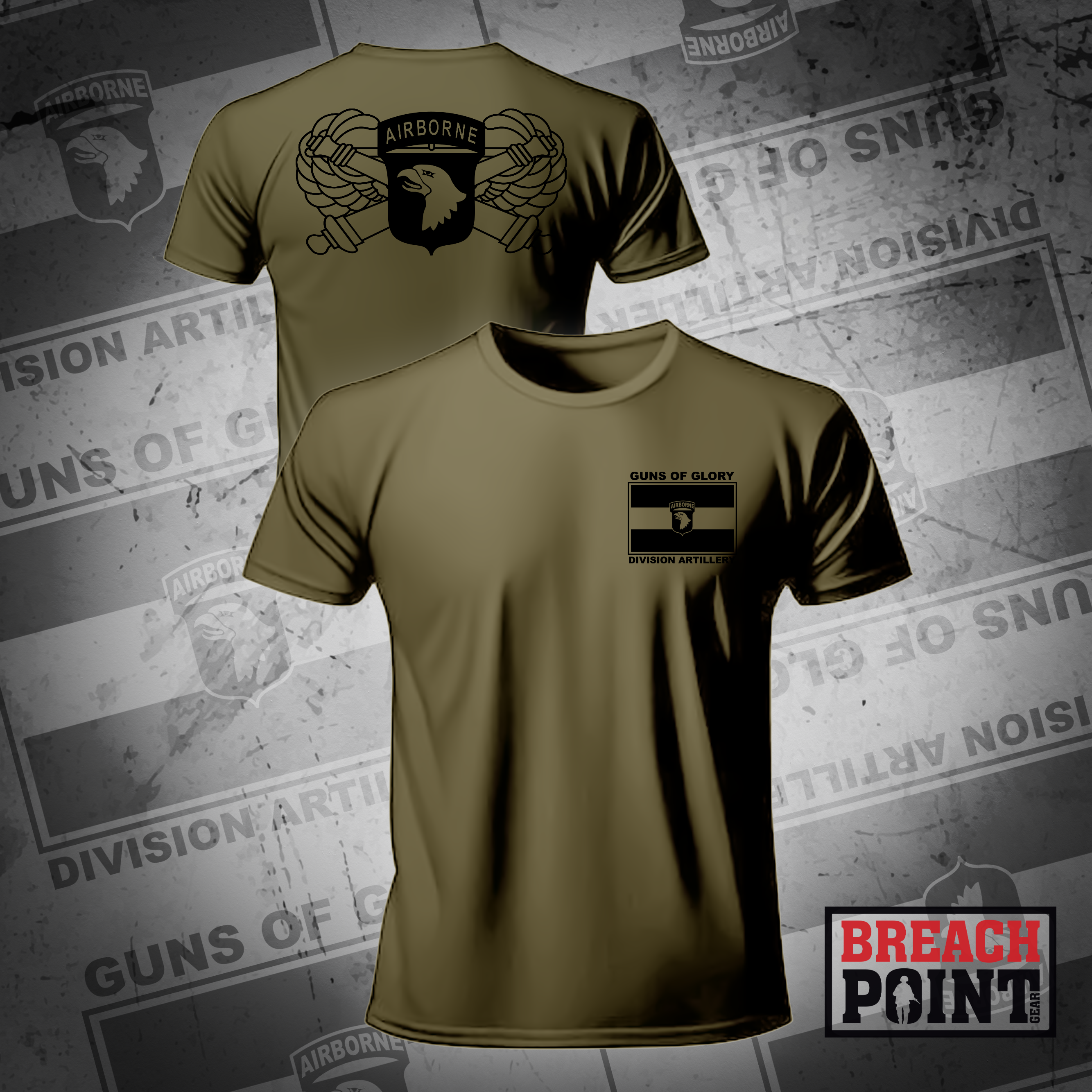 "GUNS OF GLORY" 101st Airborne Division Artillery - Military Tee