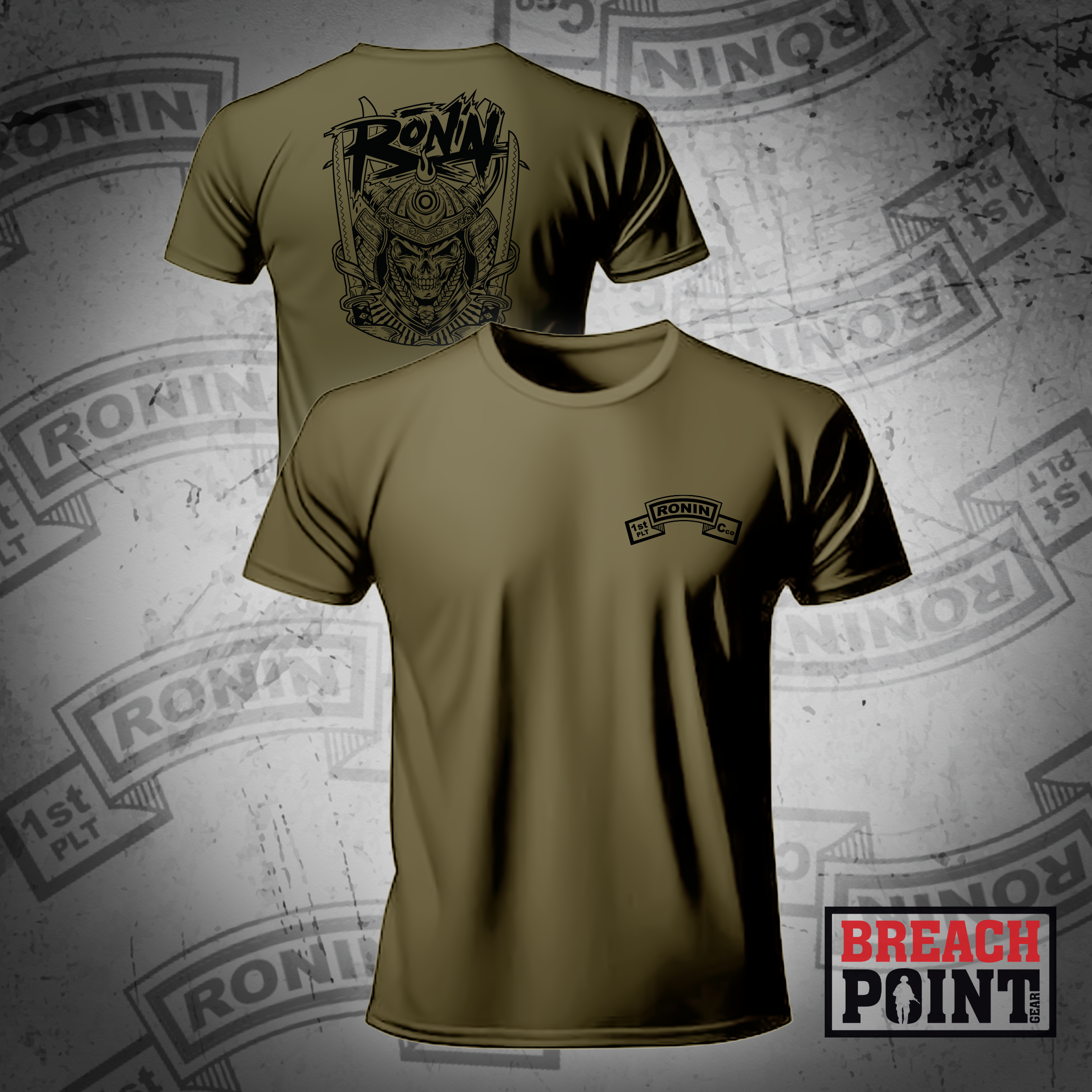 "RONIN" 1/C/2-327th Infantry Regiment - Military Tee