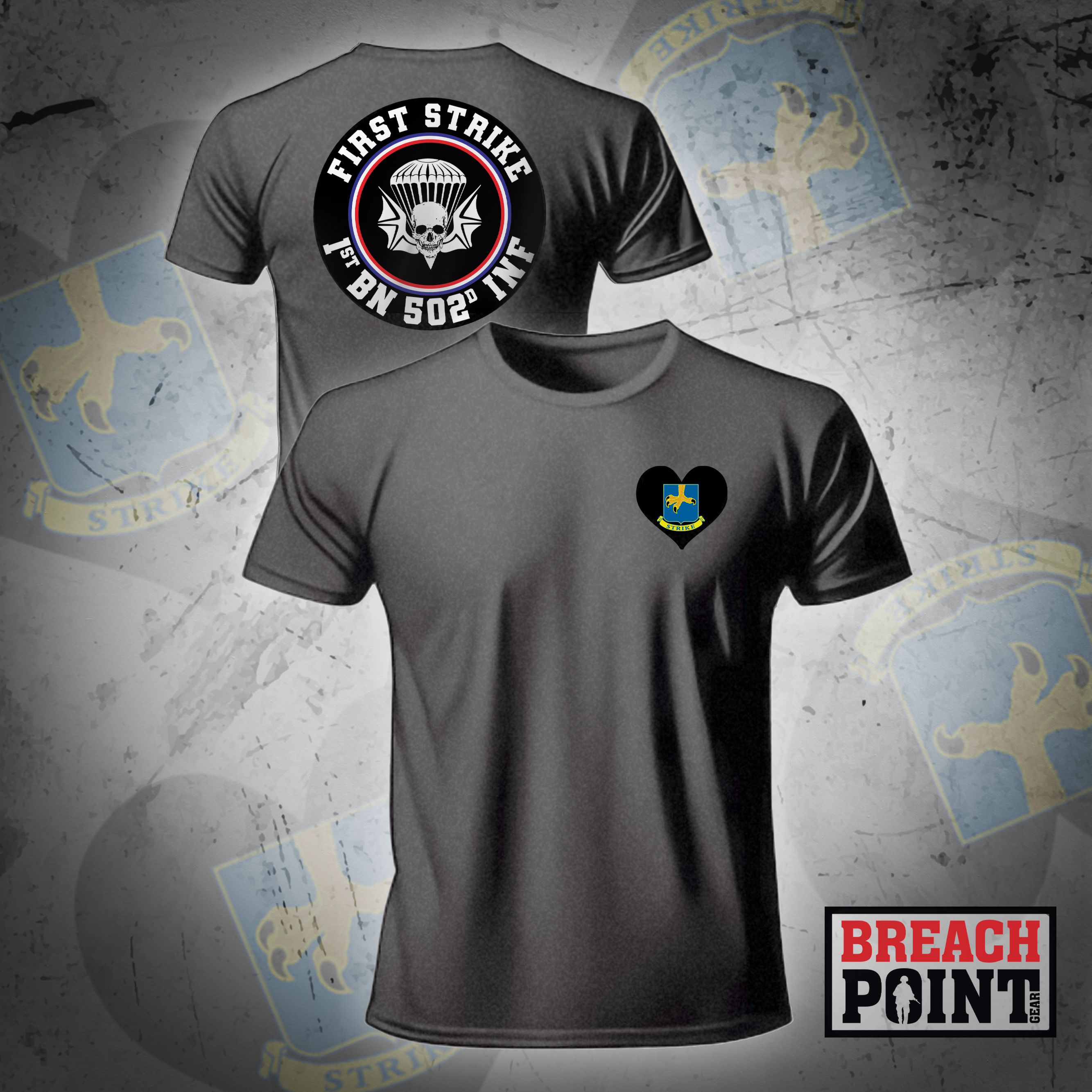 "FIRST STRIKE" 1-502nd Infantry Regiment - T-Shirt (1)