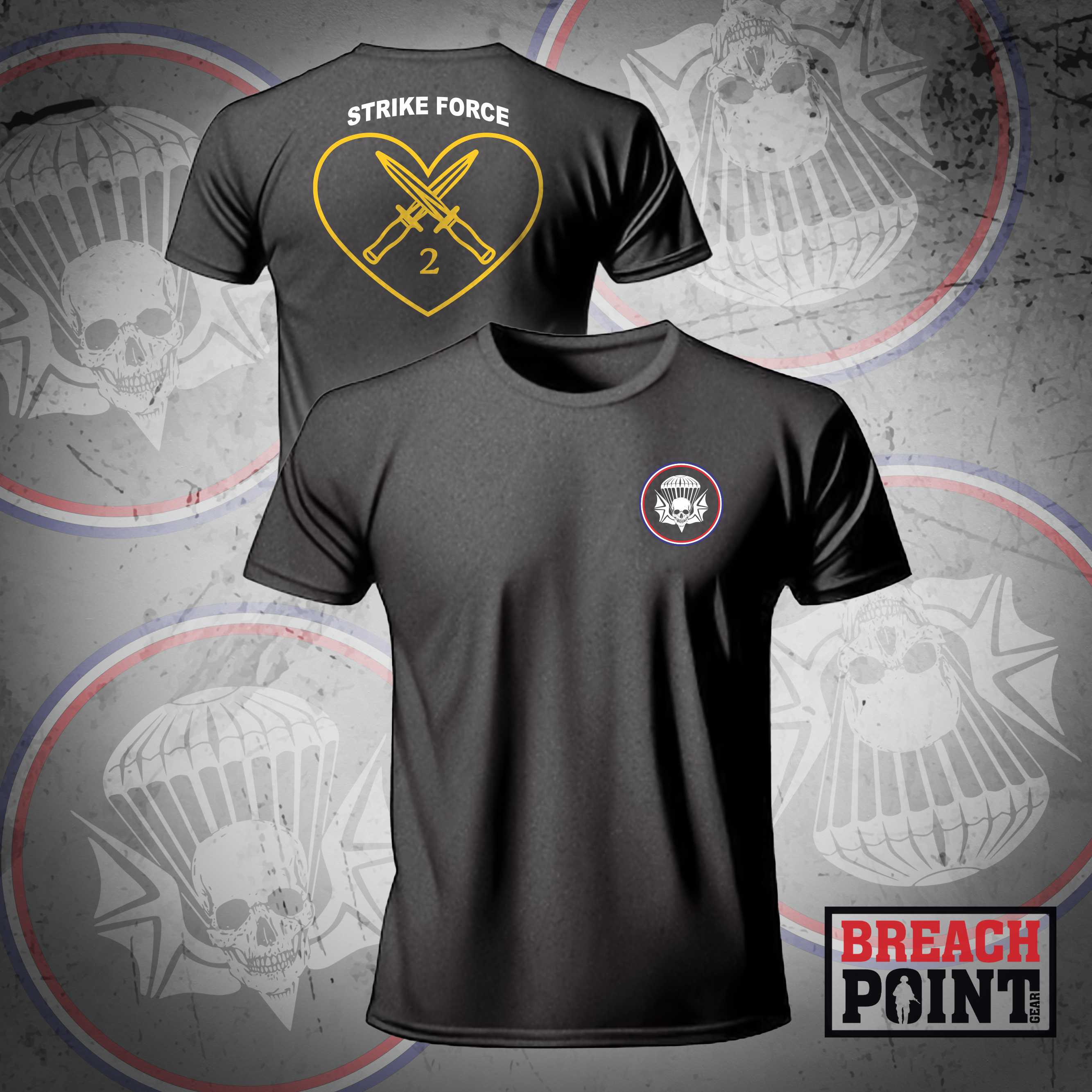 "STRIKE FORCE" 2-502nd Infantry Regiment - T-Shirt