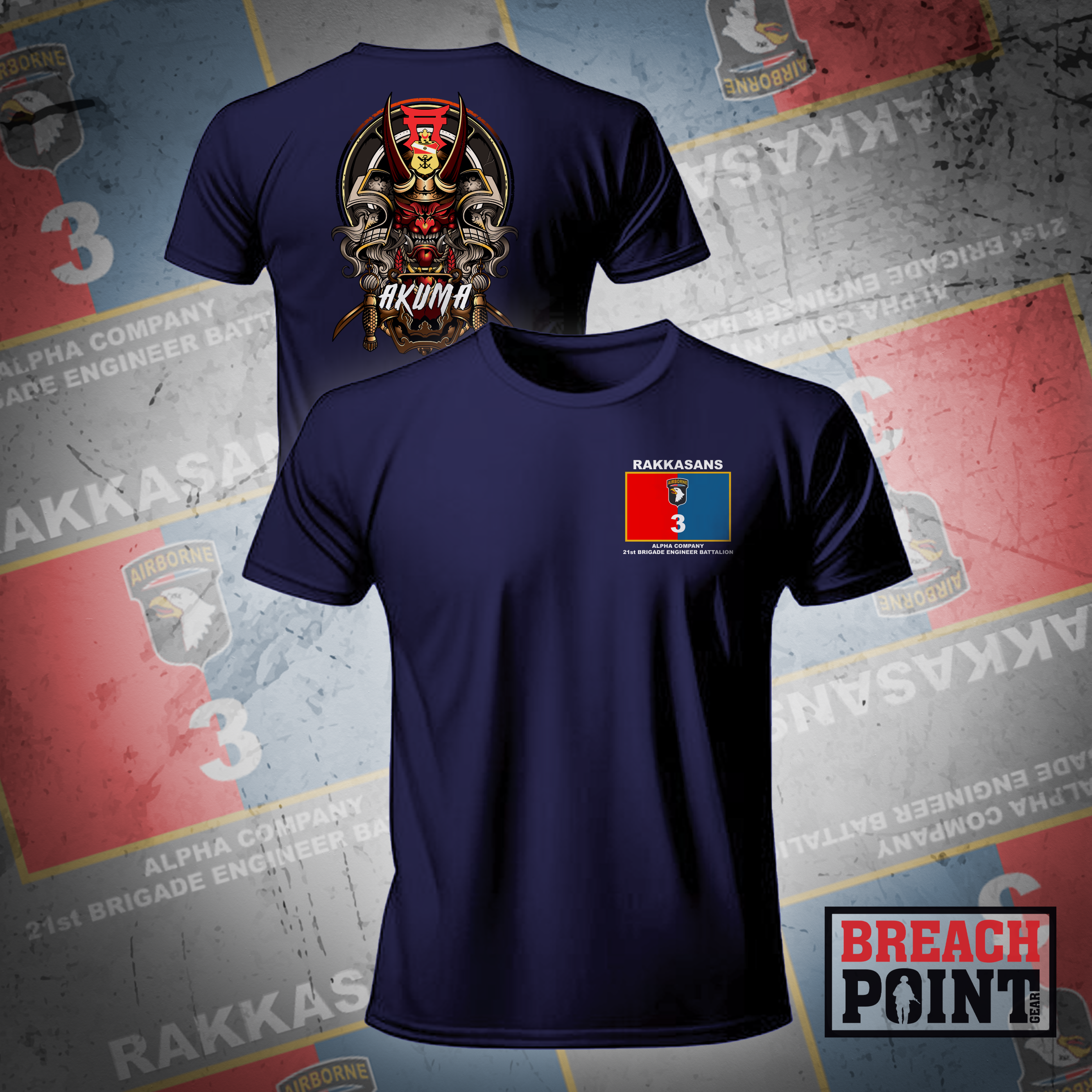 "AKUMA" 21st Brigade Engineer Battalion - T-Shirt