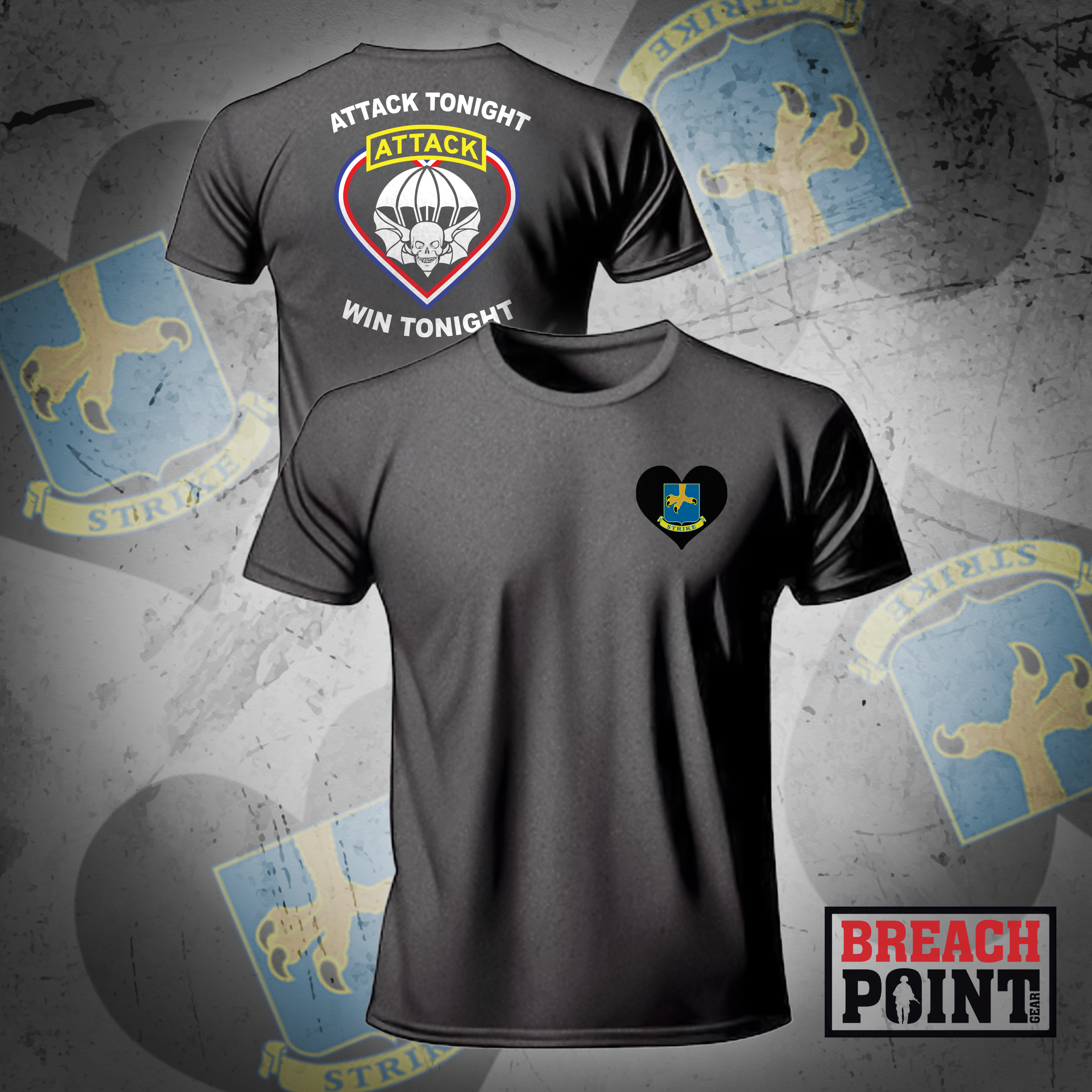 "ATTACK" A/2-502nd Infantry Regiment - T-Shirt (1)