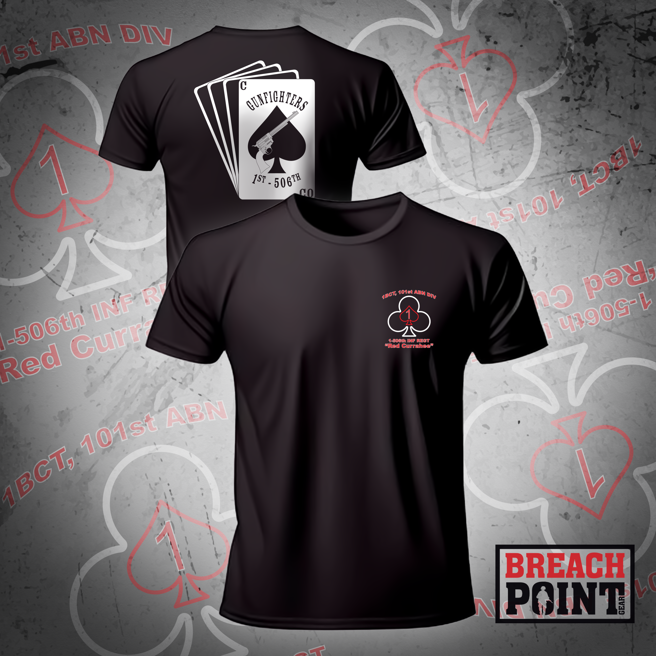 "GUNFIGHTERS" C/1-506th Infantry Regiment - T-Shirt