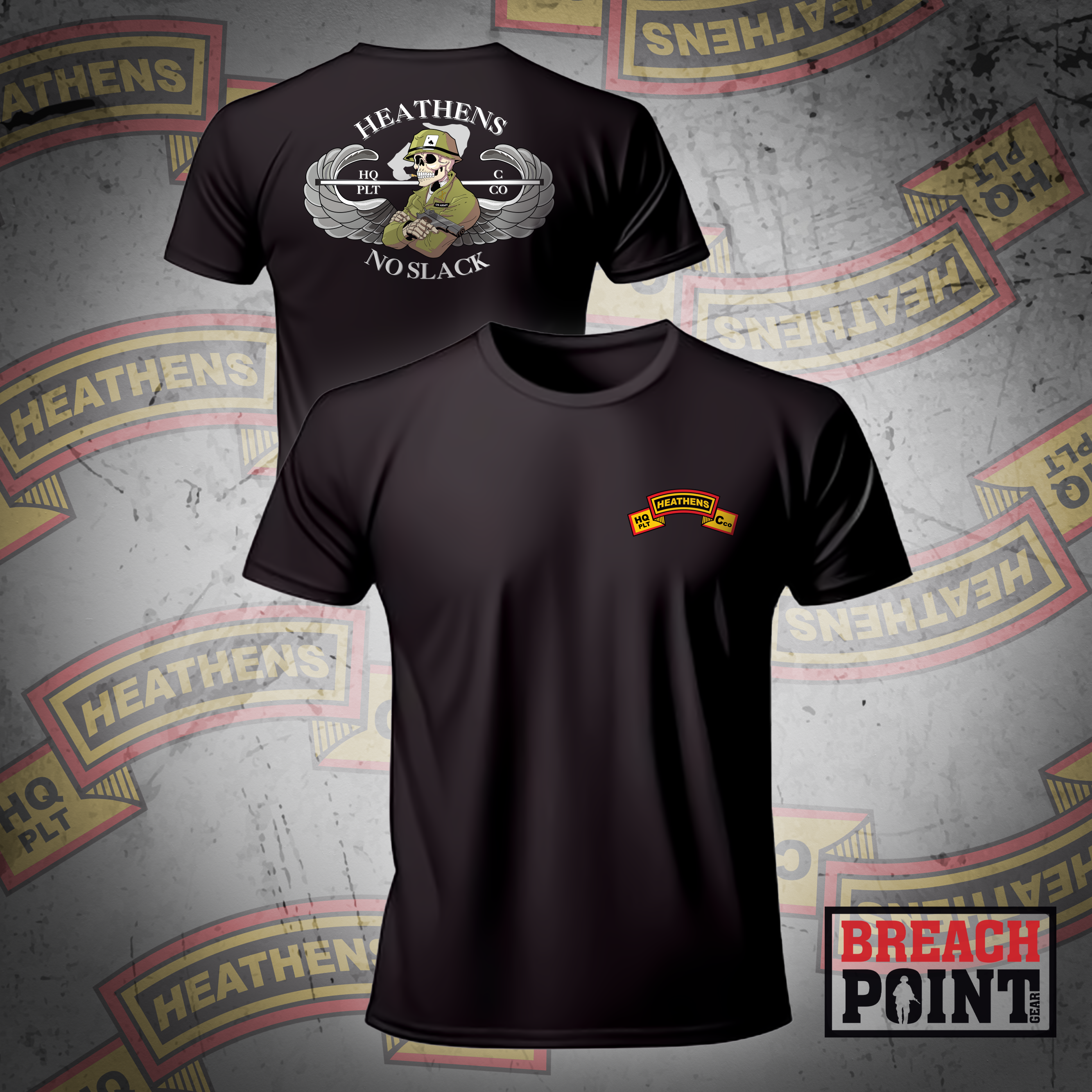 "HEATHENS" HQ/C/2-327th Infantry Regiment - T-Shirt
