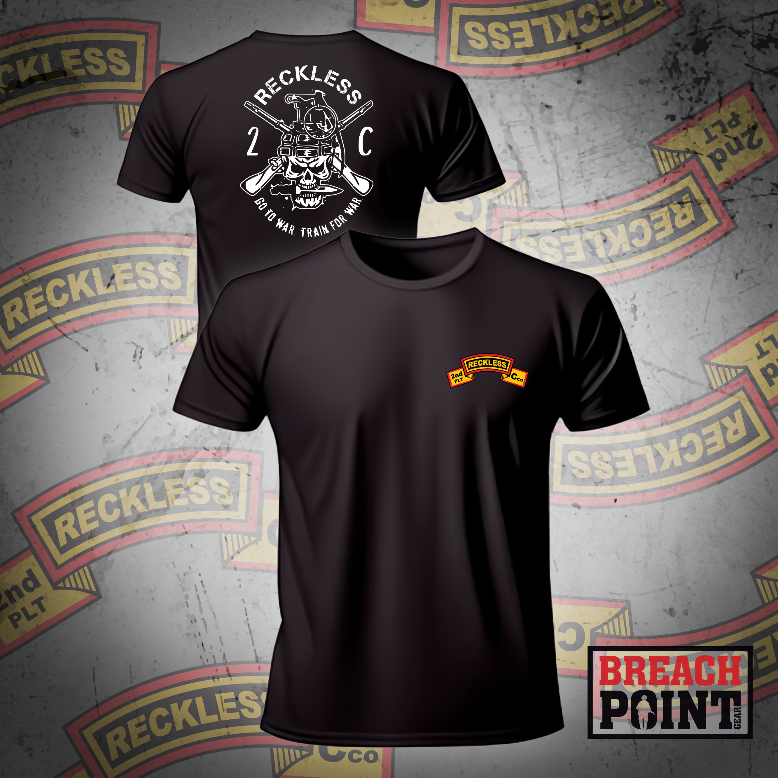 "RECKLESS" 2/C/2-327th Infantry Battalion - T-Shirt