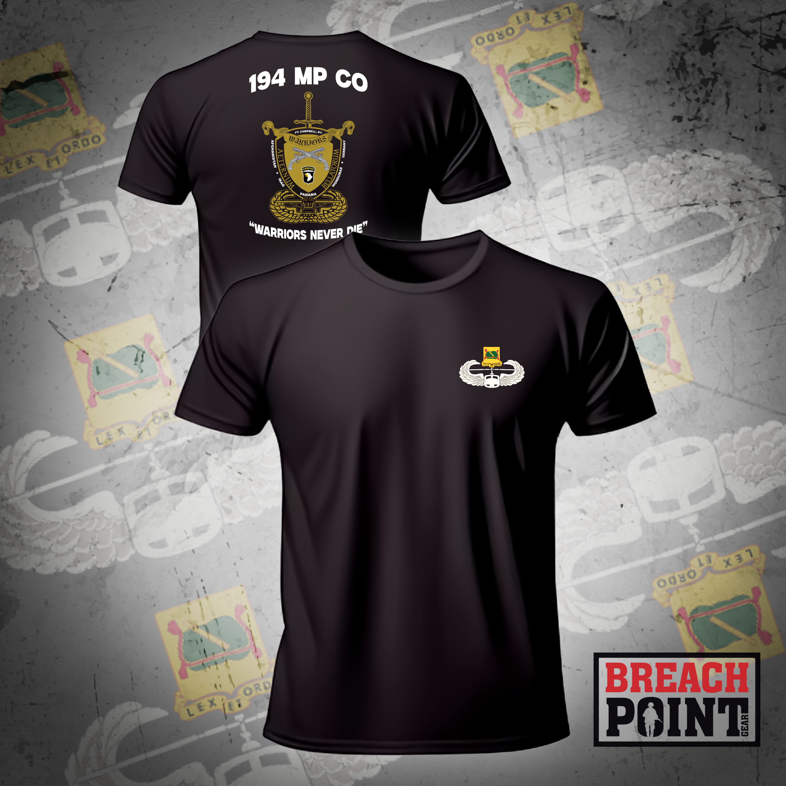 "WARRIORS" 194th Military Police Company - T-Shirt (Color)