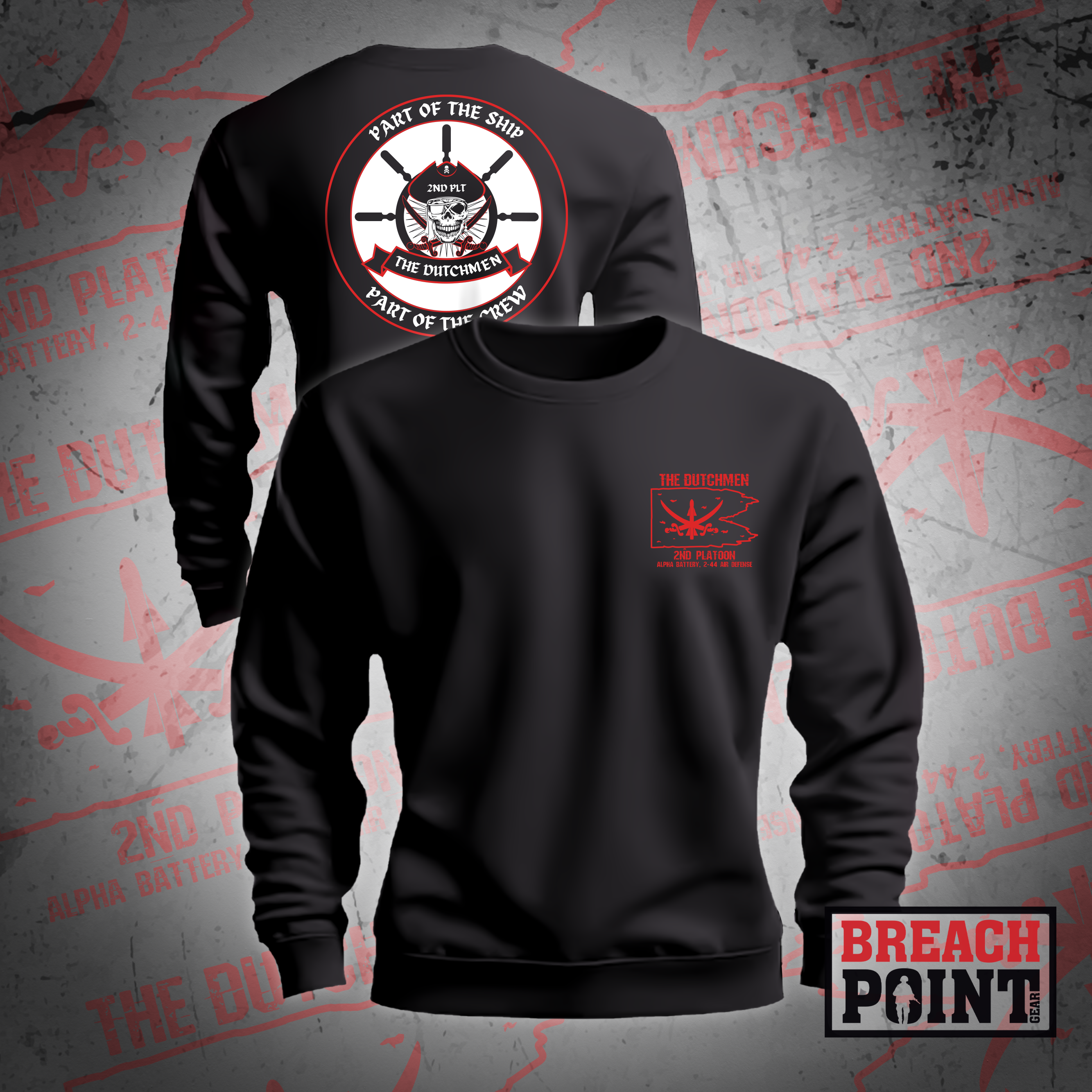 "DUTCHMEN" 2/A/44th Air Defense Artillery - Sweatshirt