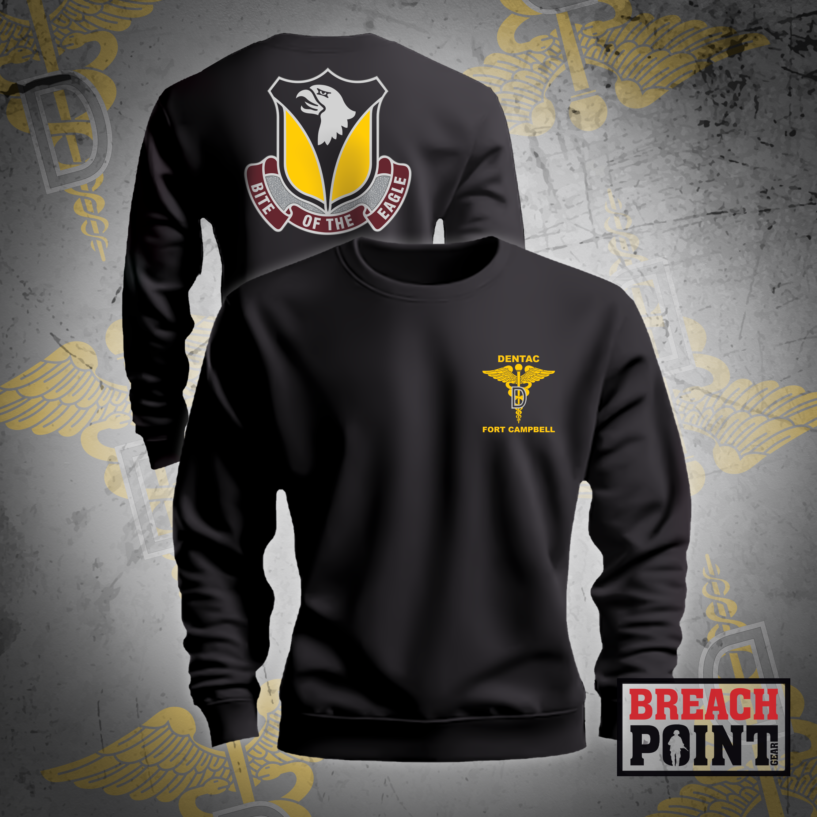 "BITE OF THE EAGLE" Dental Health Activity - Fort Campbell - Sweatshirt (1)