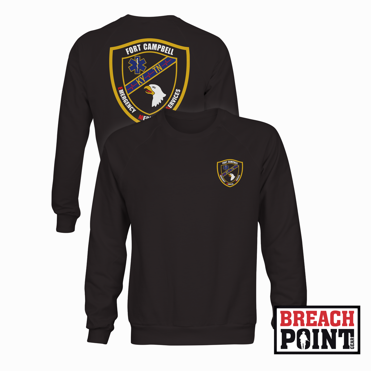 "FORT CAMPBELL EMS" EMS/Blanchfield Army Community Hospital - Sweatshirt (B168-1)