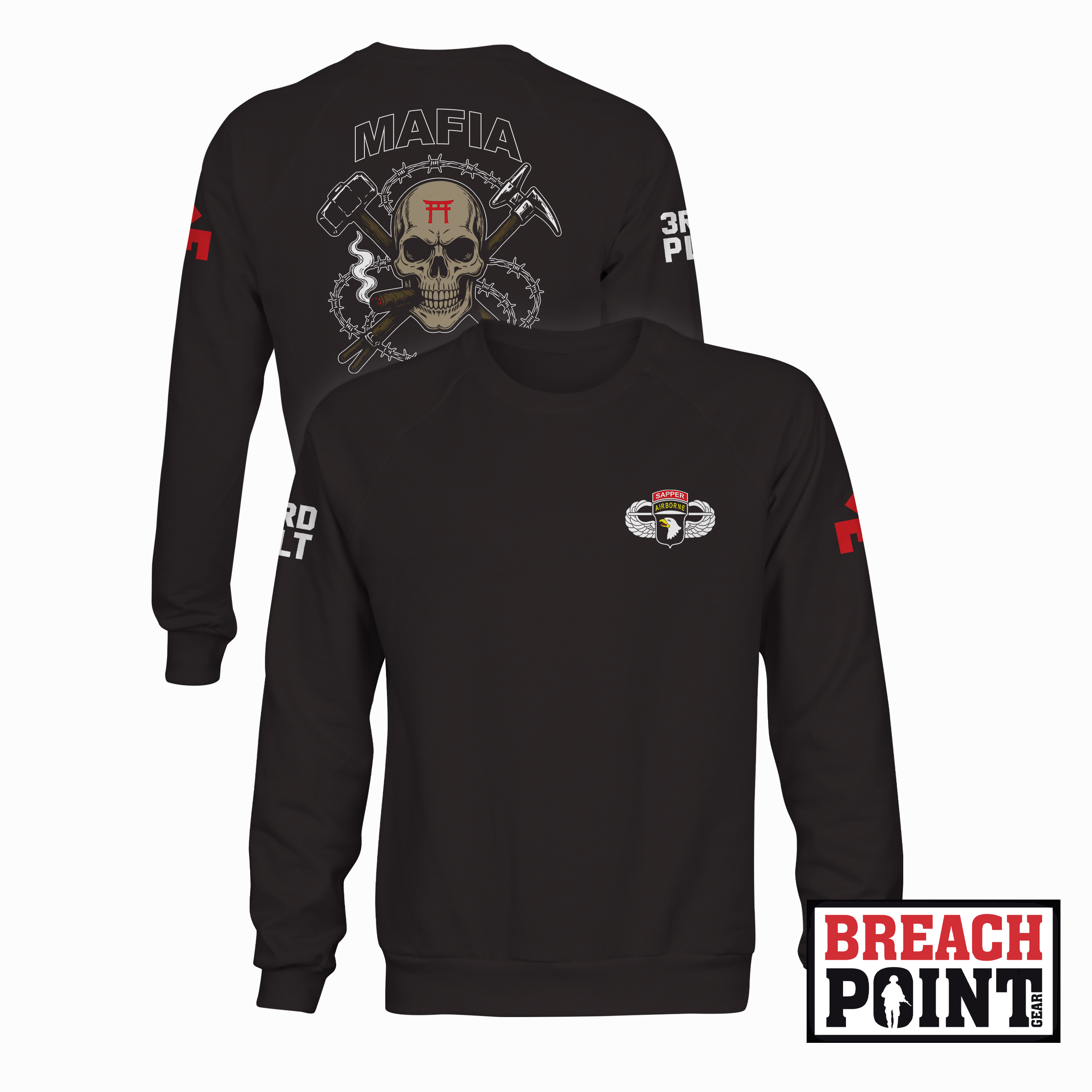 "MAFIA" 3/C CEC-I/326th Division Engineer Battalion - Sweatshirt (B160-1)