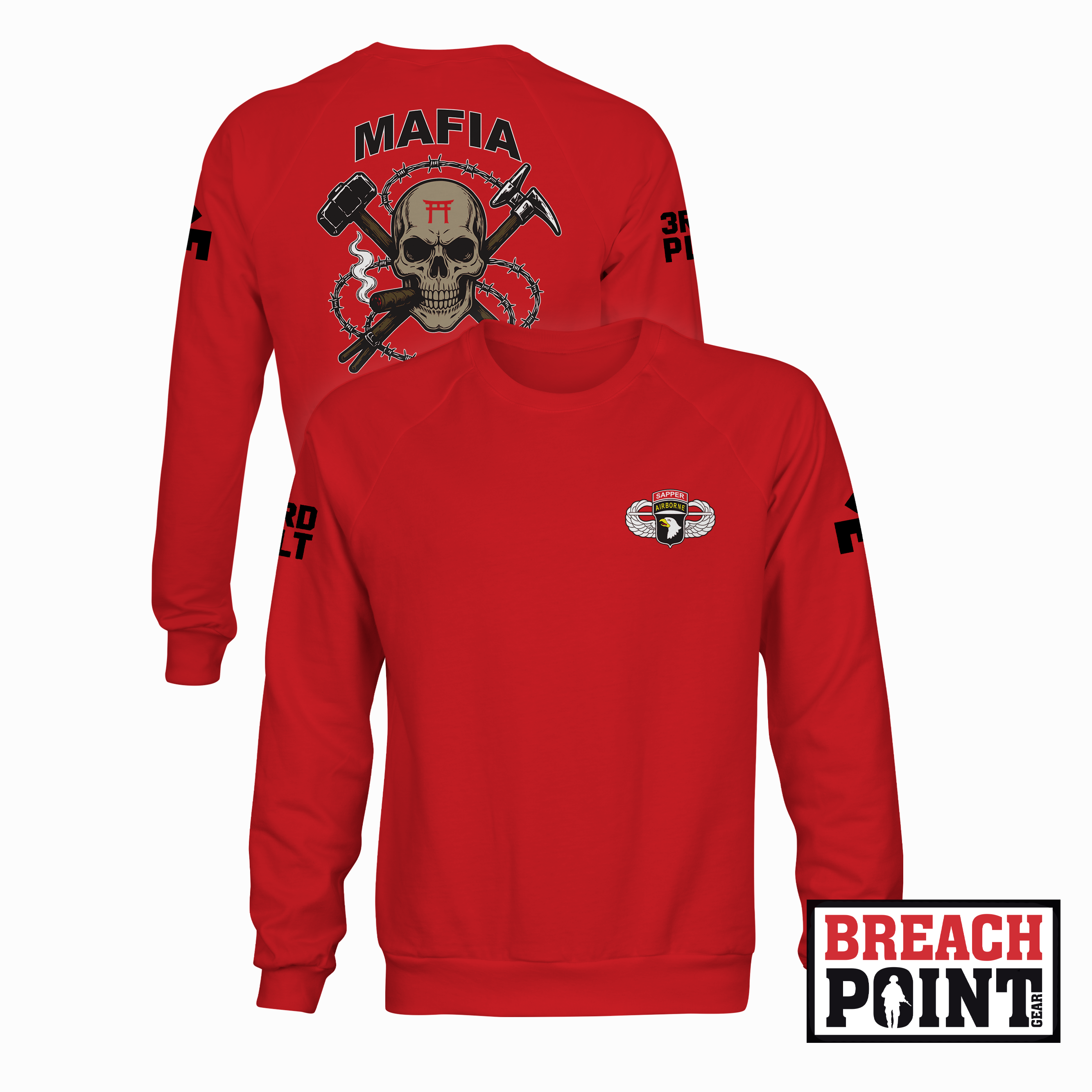 "MAFIA" 3/C CEC-I/326th Division Engineer Battalion - Sweatshirt (B160-2)