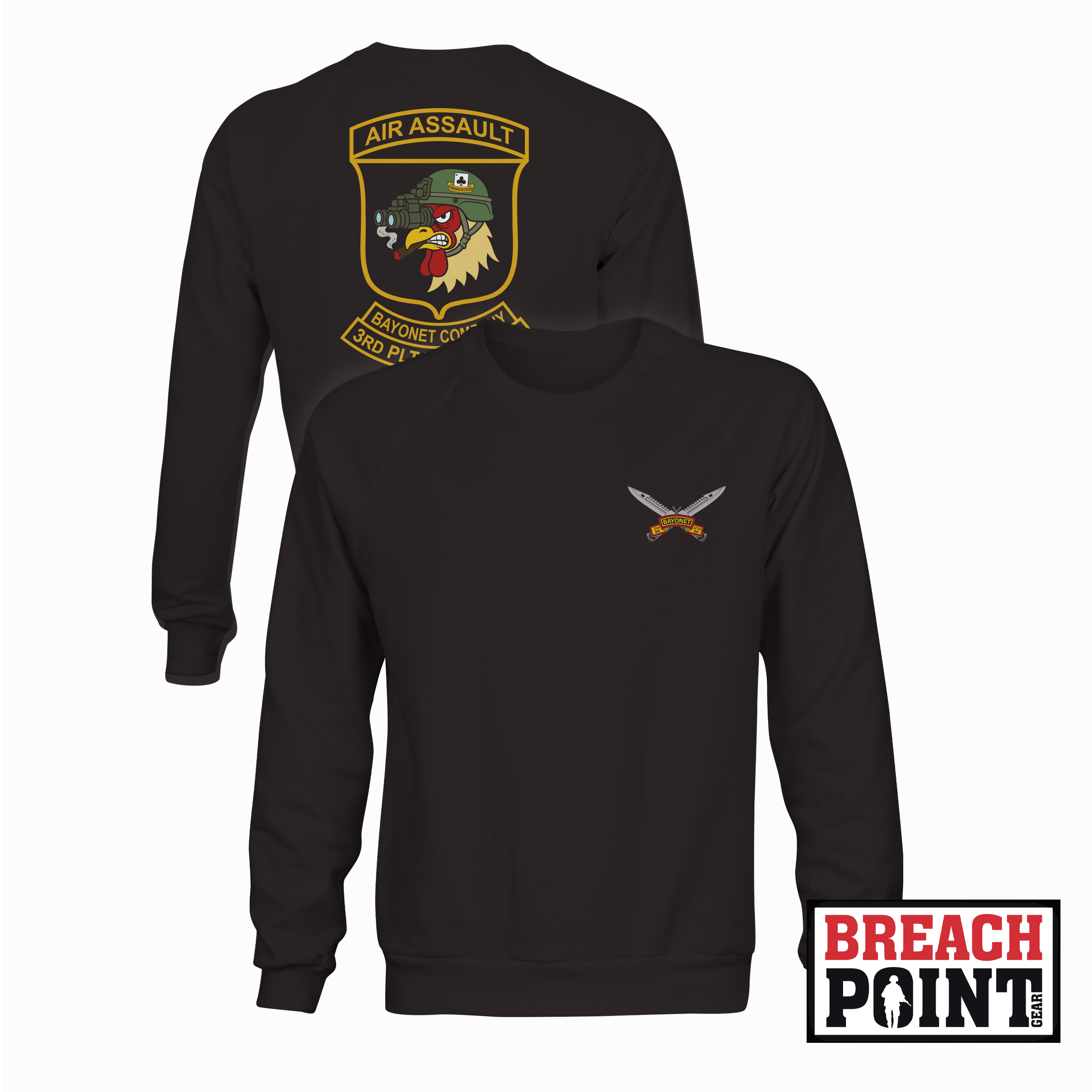 "WARCOCKS" 3/B/2-327th Infantry Regiment - Sweatshirt (B118)