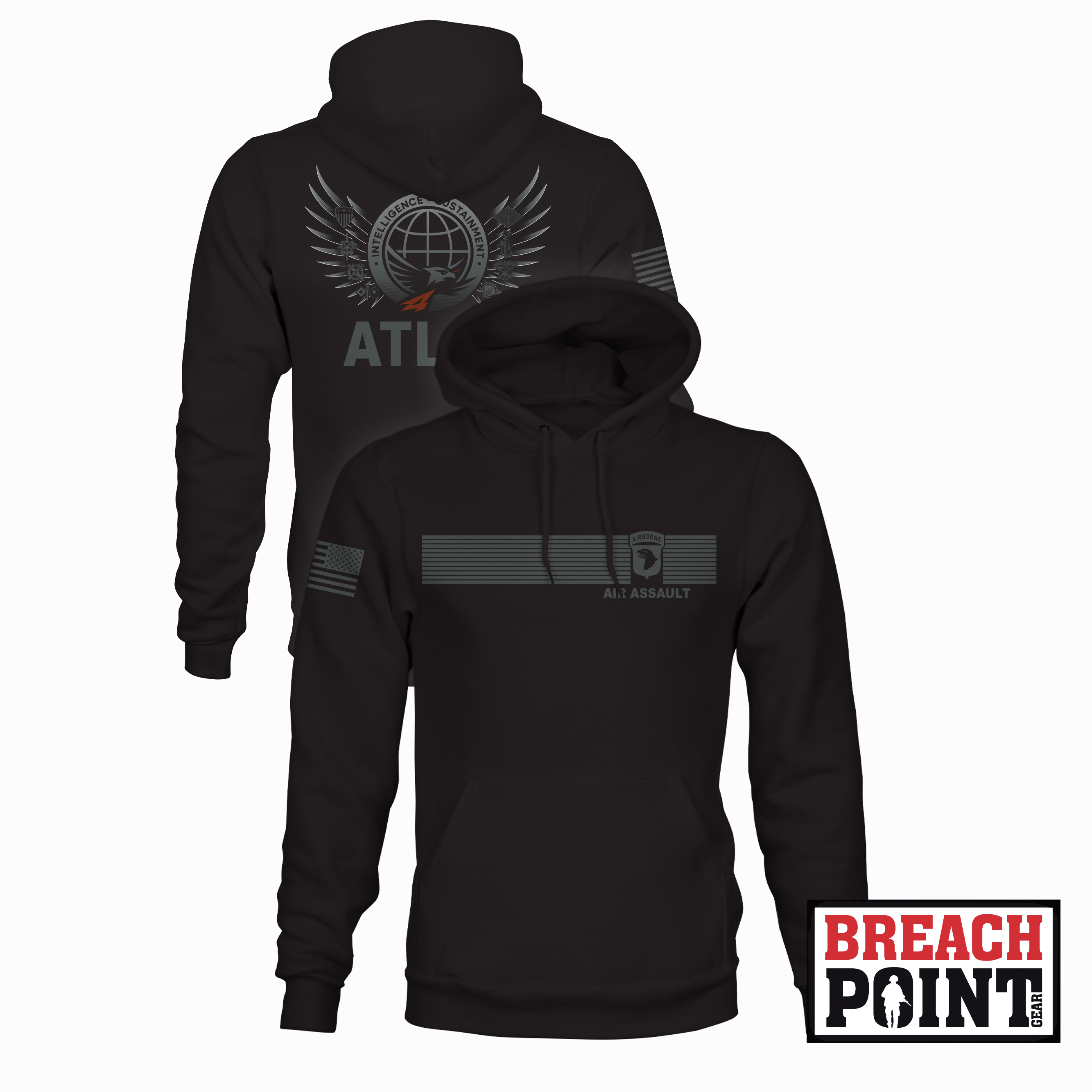 "ATLAS" I&S/Headquarters and Headquarters Battalion, 101st Airborne Division - Hoodie (B86-1)