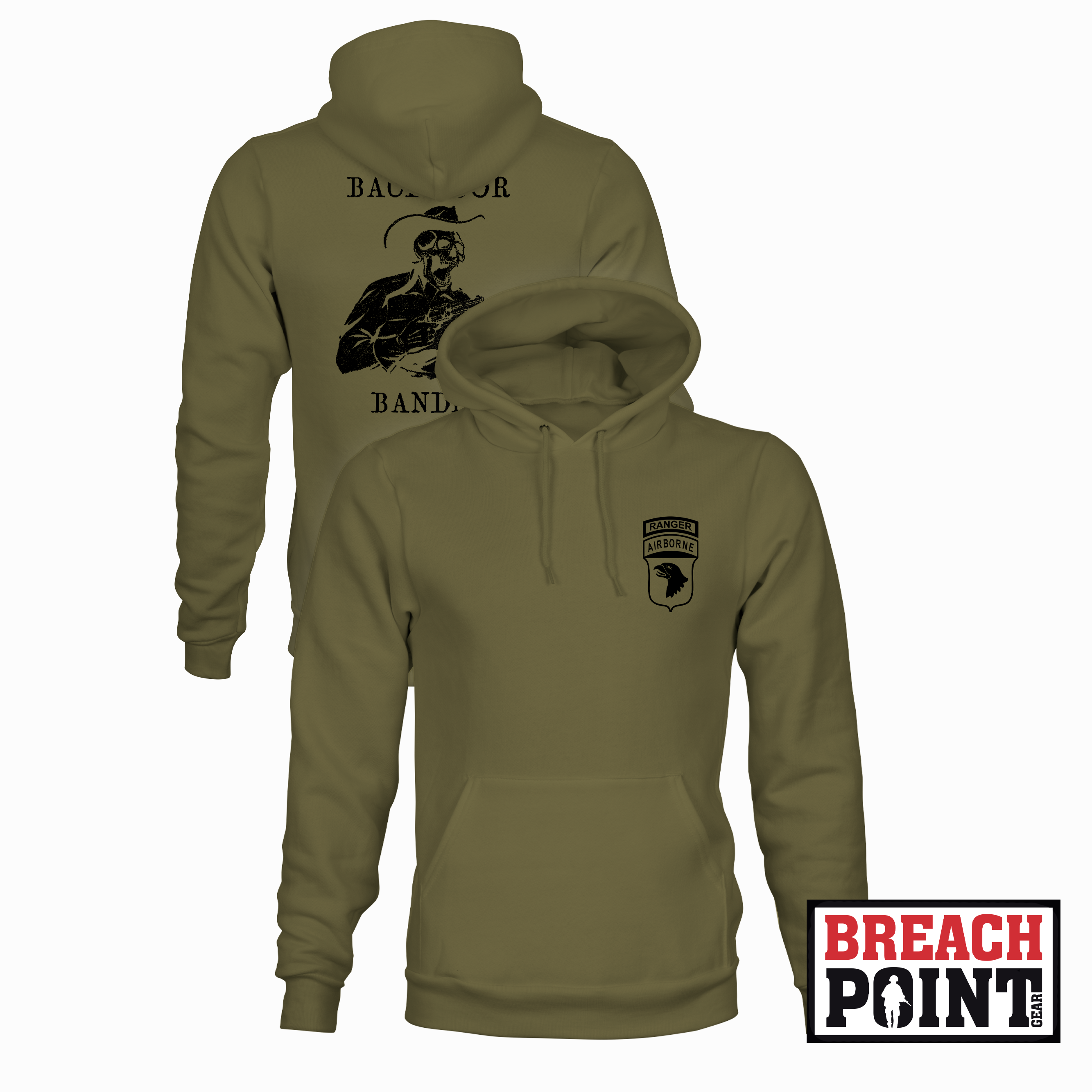 "BACKDOOR BANDITS" 1/C/1-502nd Infantry Regiment - Hoodie (B165-4)