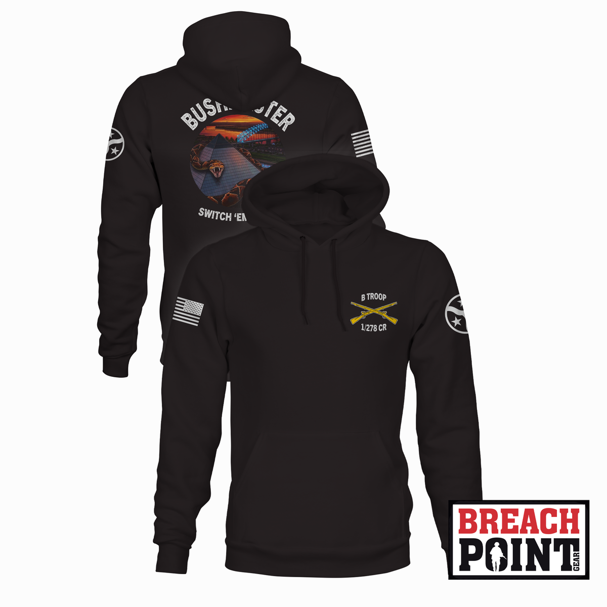 "BUSHMASTER" B/1-278th Cavalry Regiment - Hoodie (B176-1)