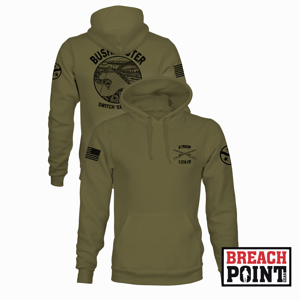 "BUSHMASTER" B/1-278th Cavalry Regiment - Hoodie (B176-2)