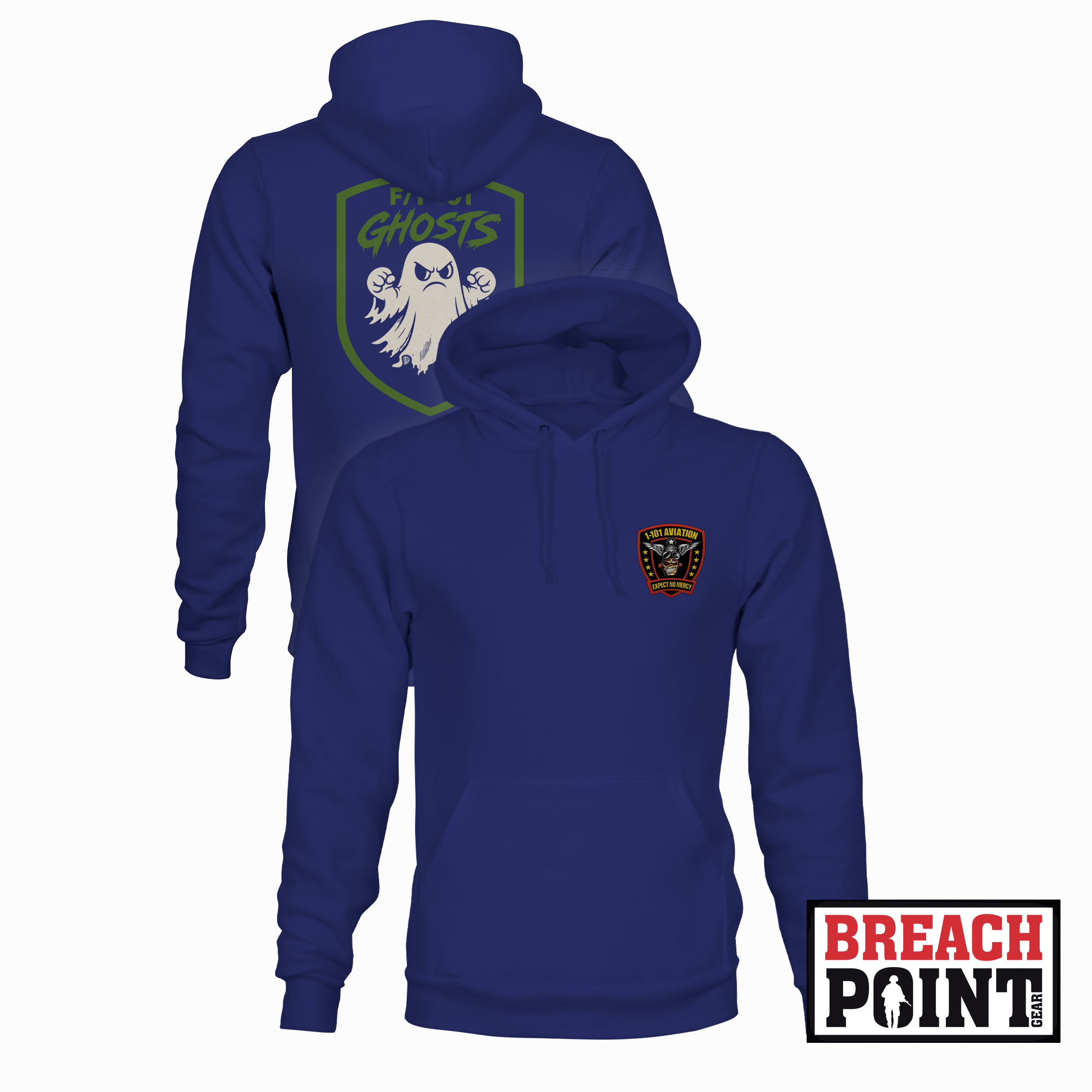 "GHOSTS" F/1-101st Combat Aviation Battalion - Hoodie (B138-1)