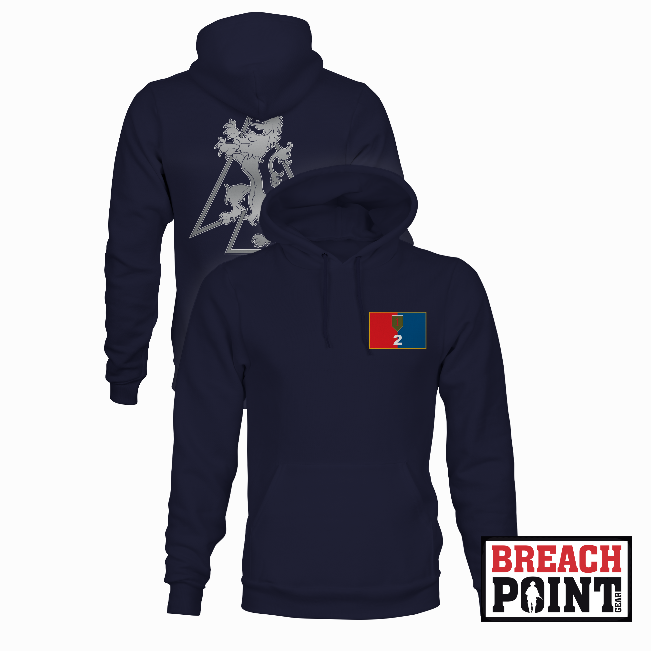 "SILVER LIONS" 2nd Armored Brigade Combat Team - Hoodie (B156)