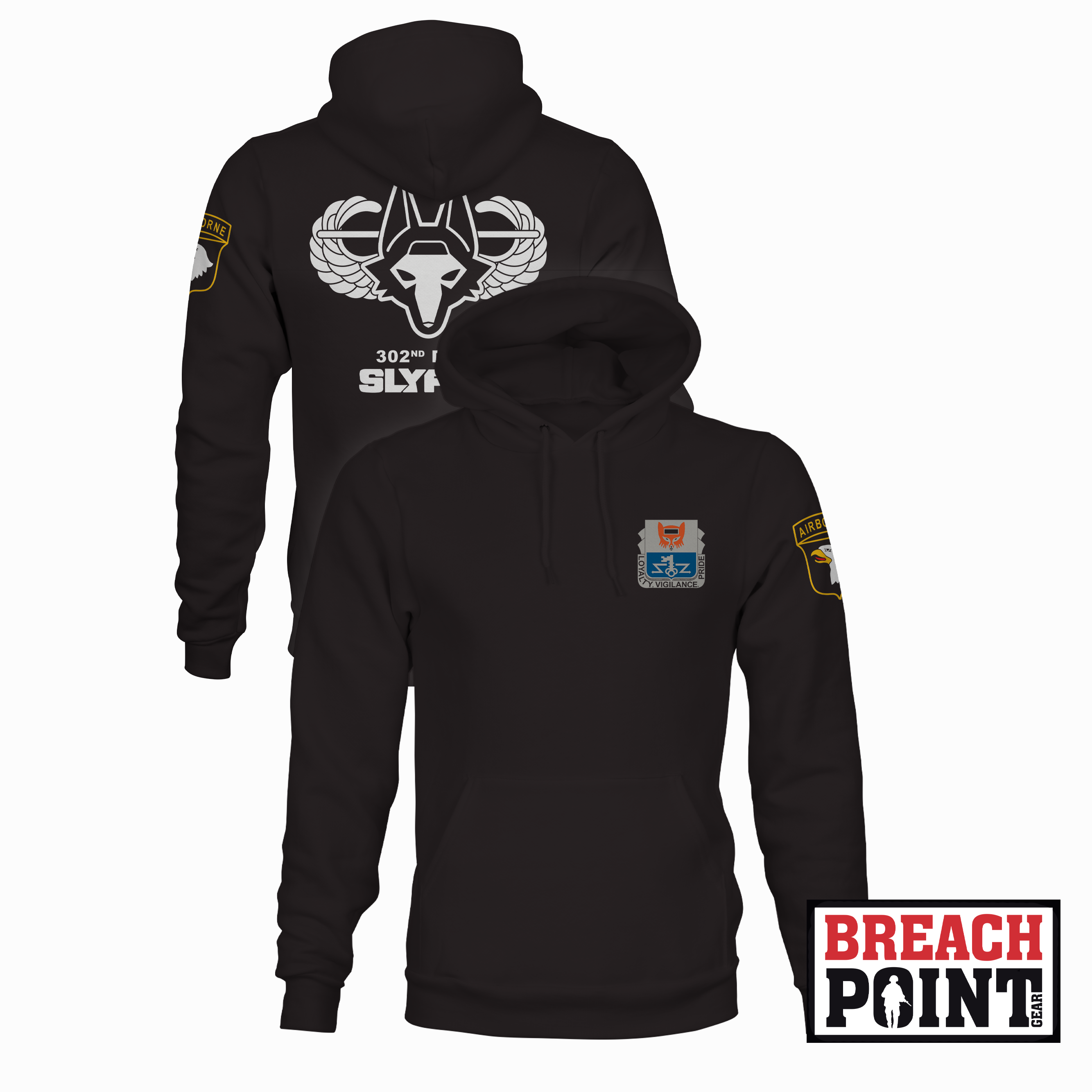"SLY FOX" 302nd Intelligence and Electronic Warfare Battalion - Hoodie (B74-2)