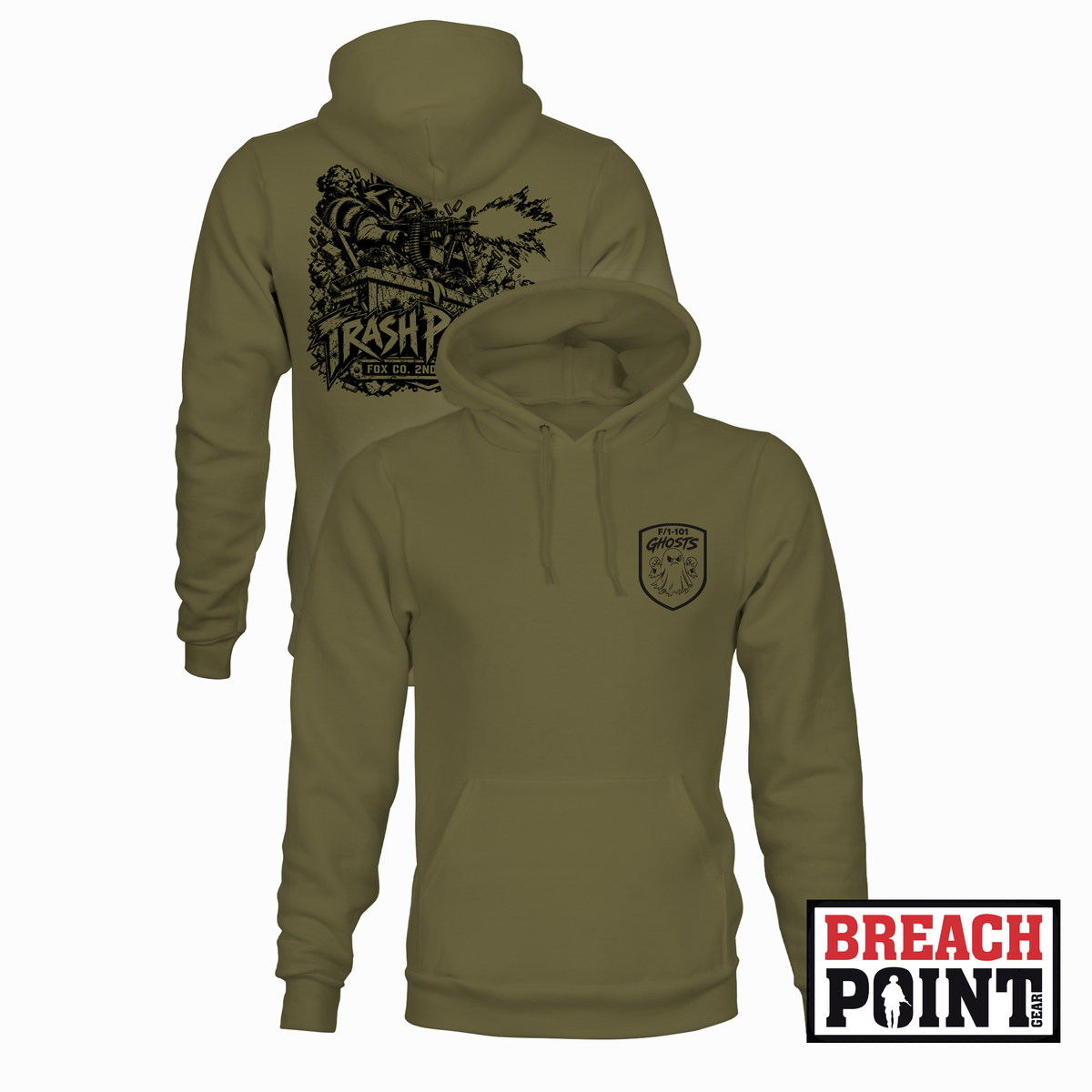 "TRASH PANDAS" 2/F/1-101st Combat Aviation Battalion - Hoodie (B179-2)